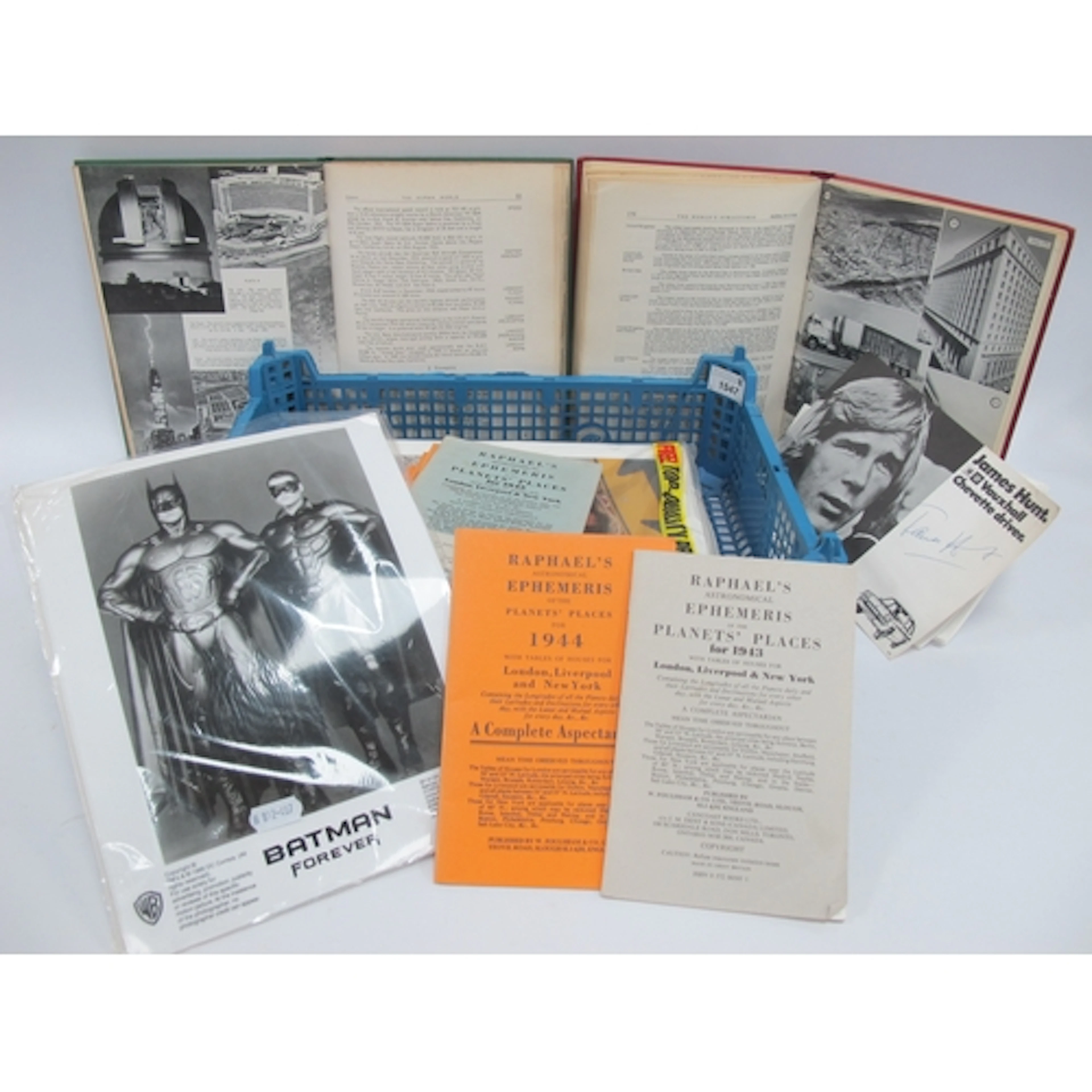Paper ephemera to include James Hunt autograph (unverified) ...