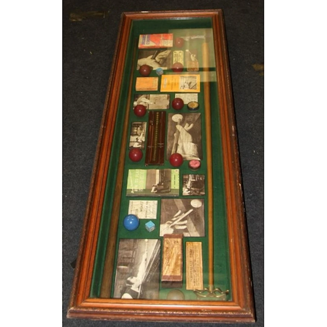 Very large vintage Snooker diorama featuring a full length c...