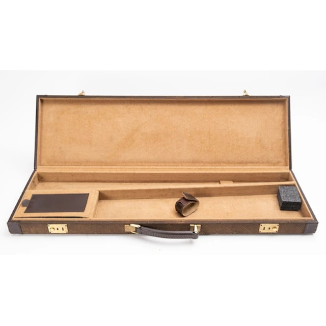 A hard shell canvas and leather brown Beretta Shotgun Case, ...