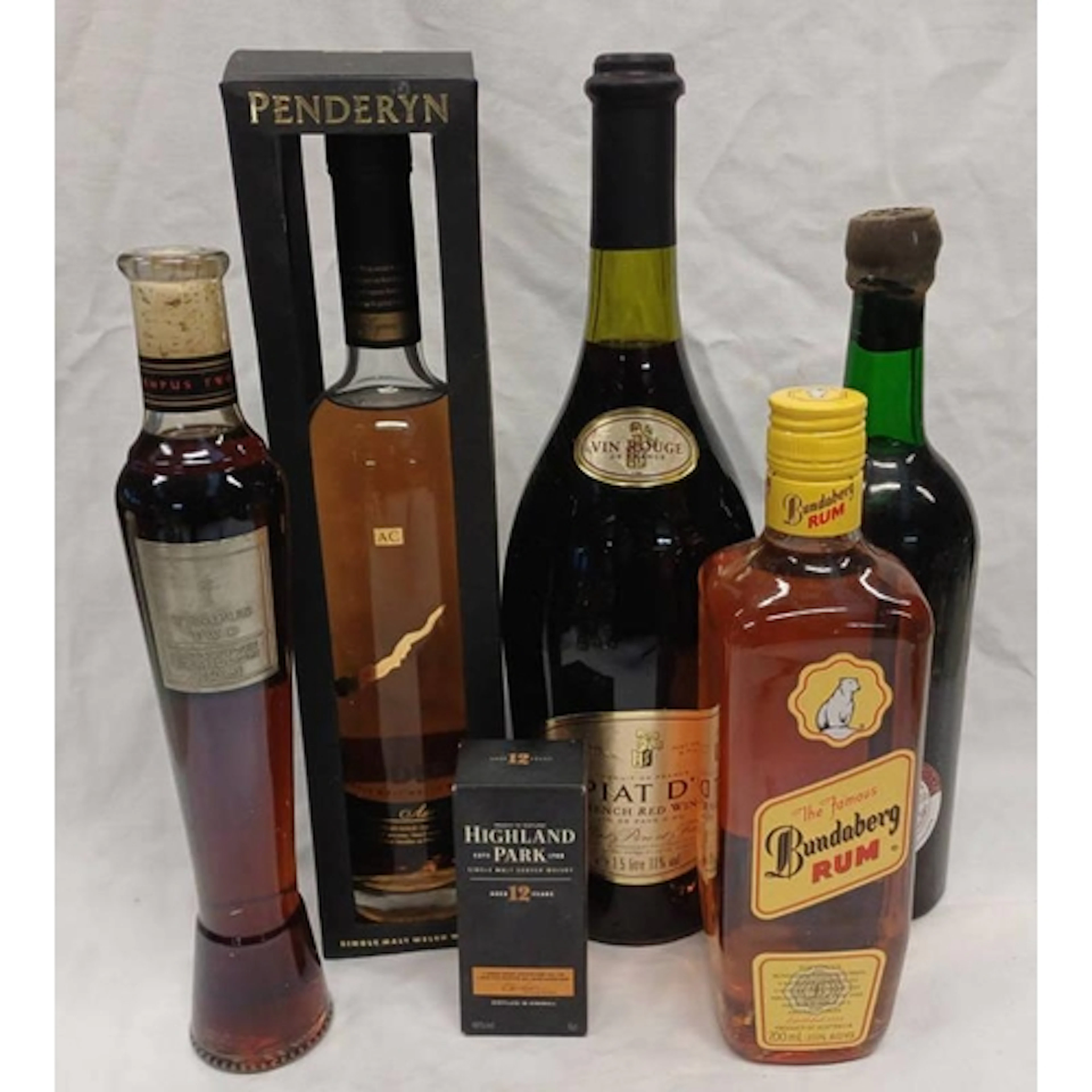 5 BOTTLES & 1 MINIATURE TO INCLUDE PENDERYN SINGLE MALT WELS...