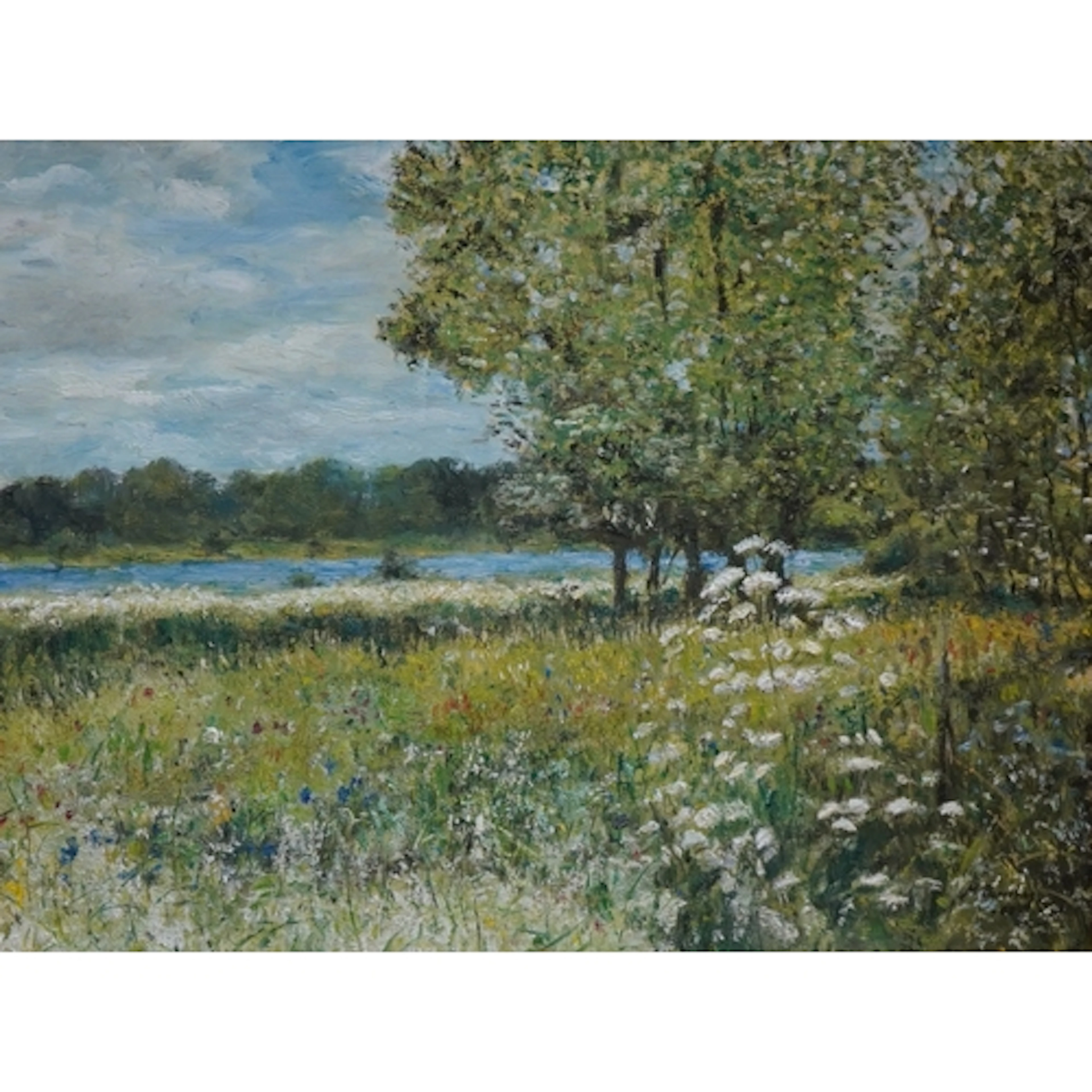 Mikael Barieling (Swedish), meadow view, signed, Impressioni...