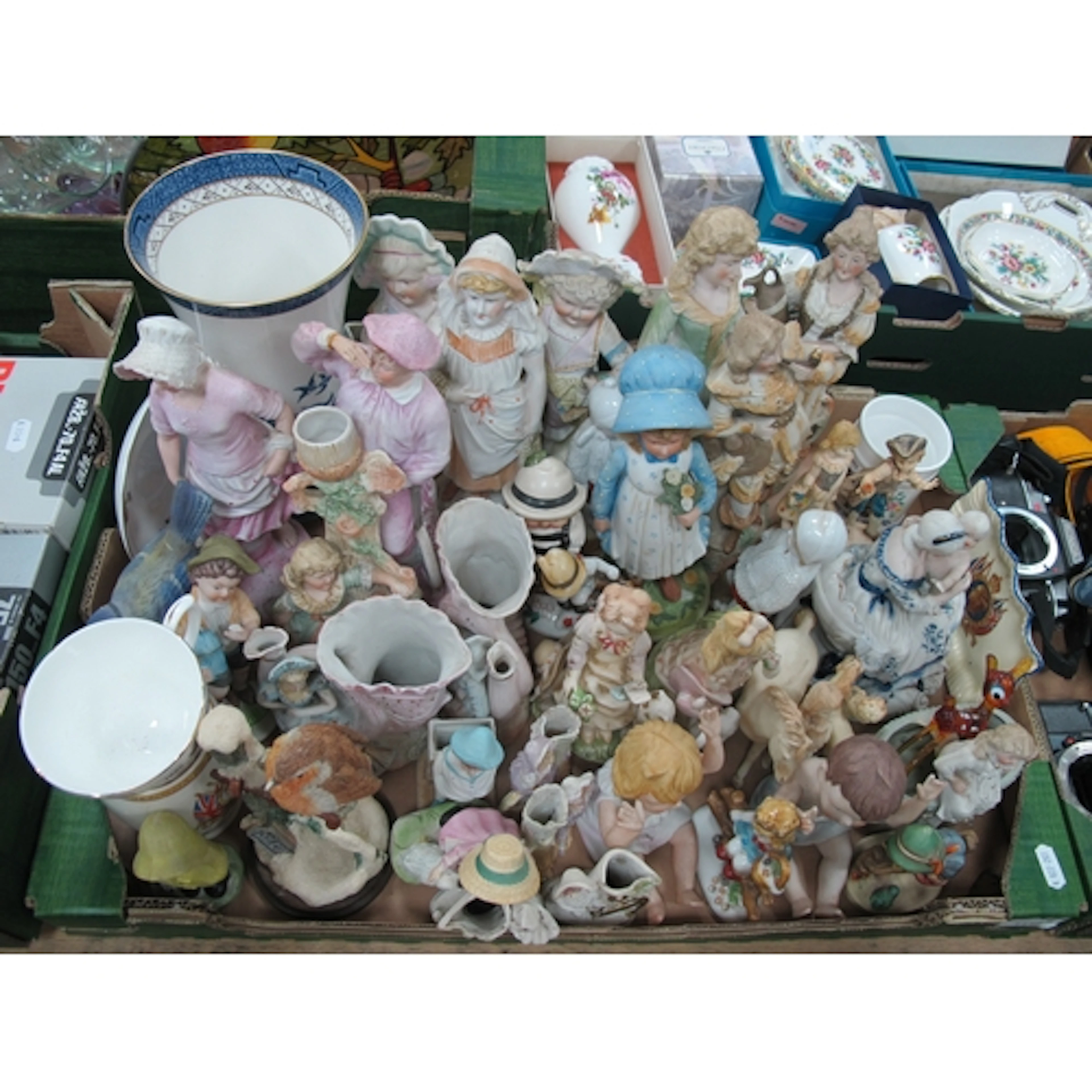 XIX Century German Bisque Piano Baby Figures, other XIX Cent...