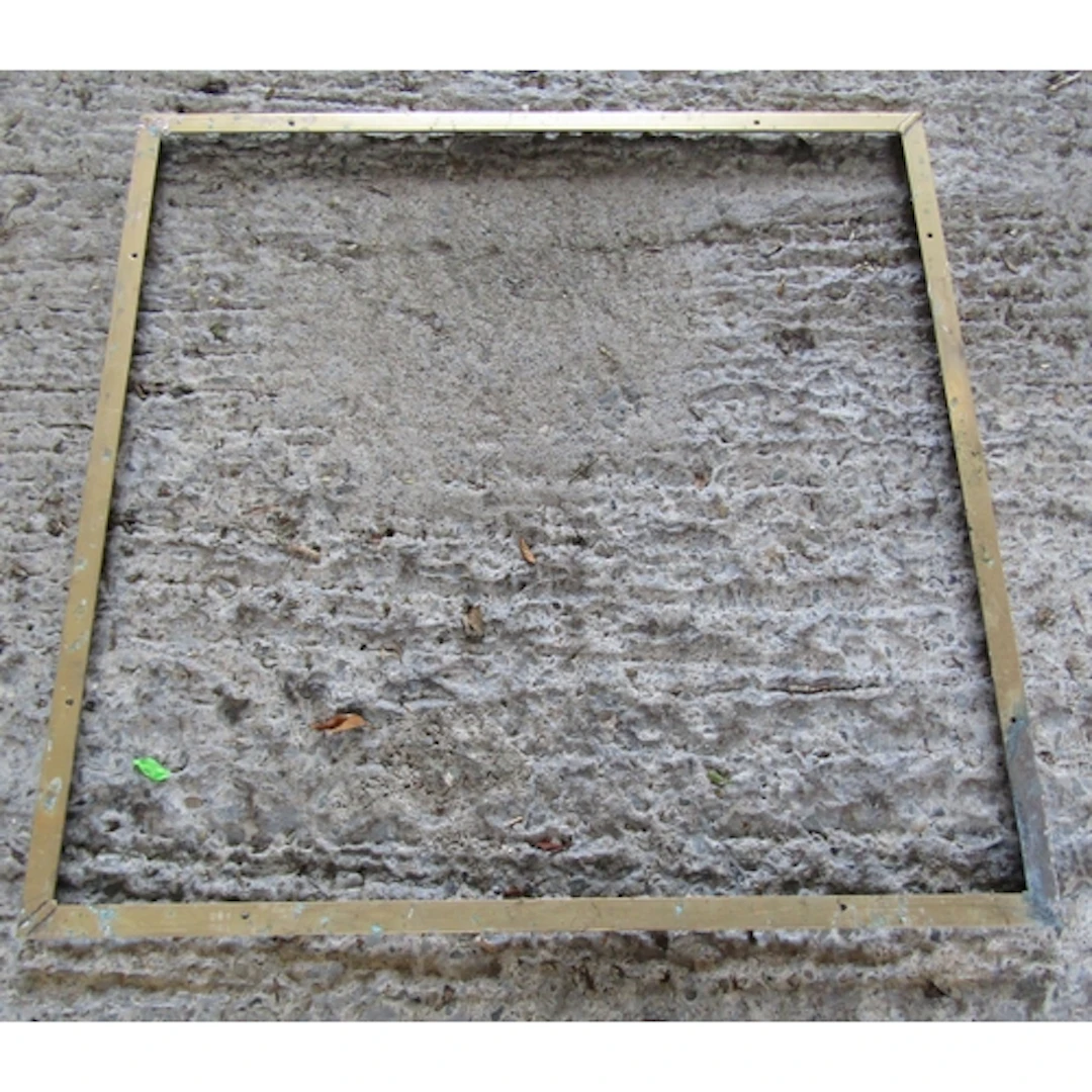 Vintage Brass Frame Floor Mat Surround Square Form Approxima...