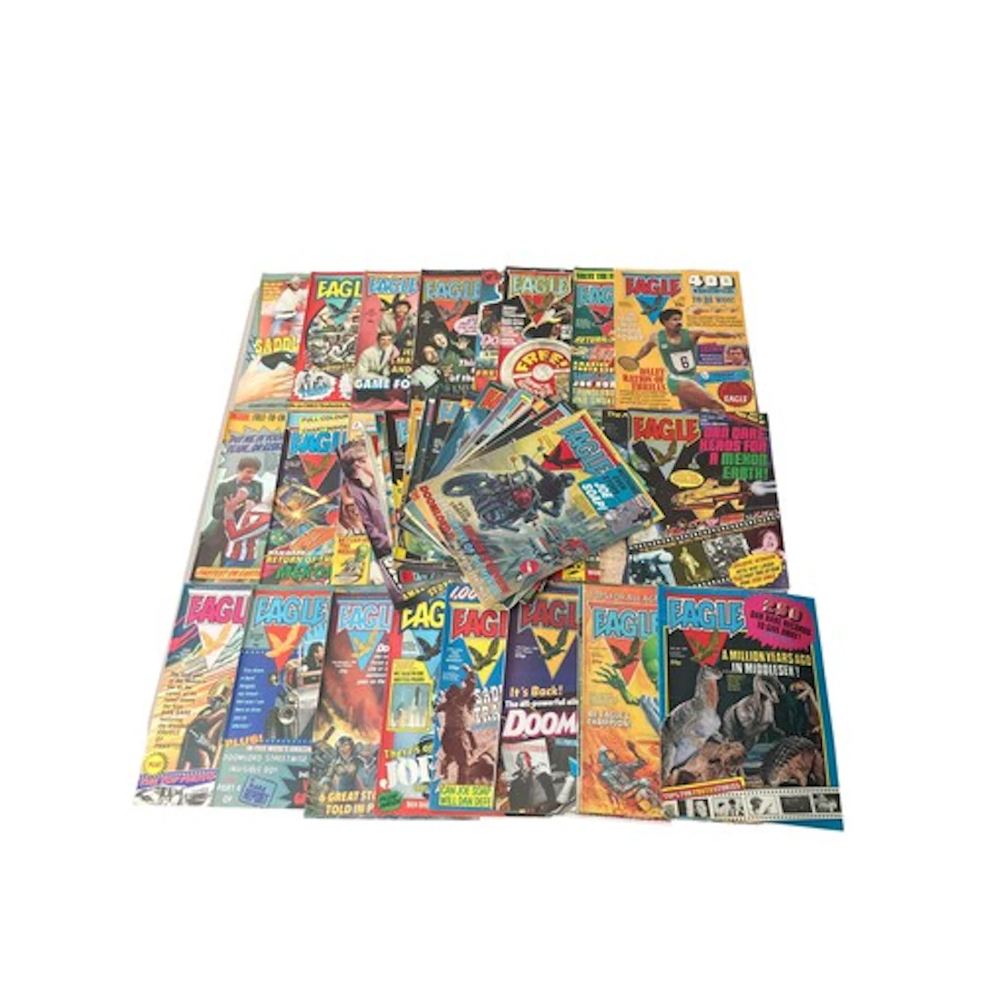 Quantity of vintage Eagle comics from 1982.
