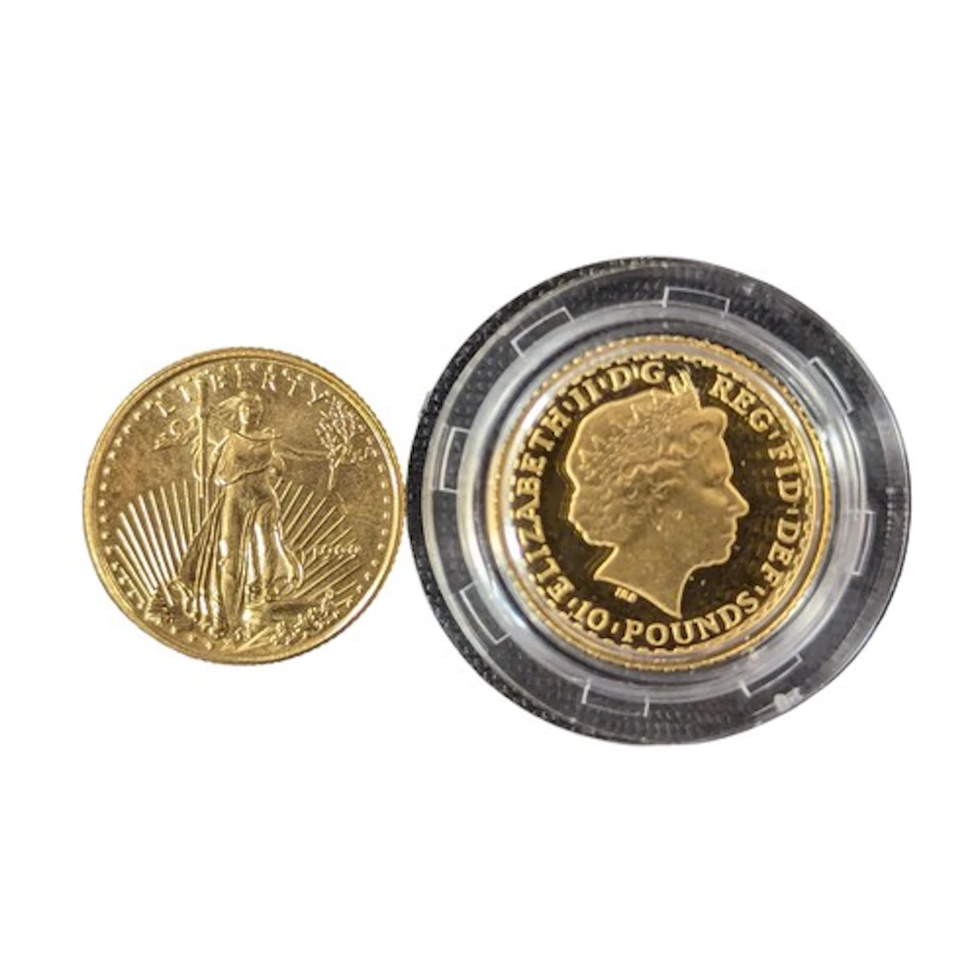 A United States of America 1/10th fine gold $5 coin, dated 1...