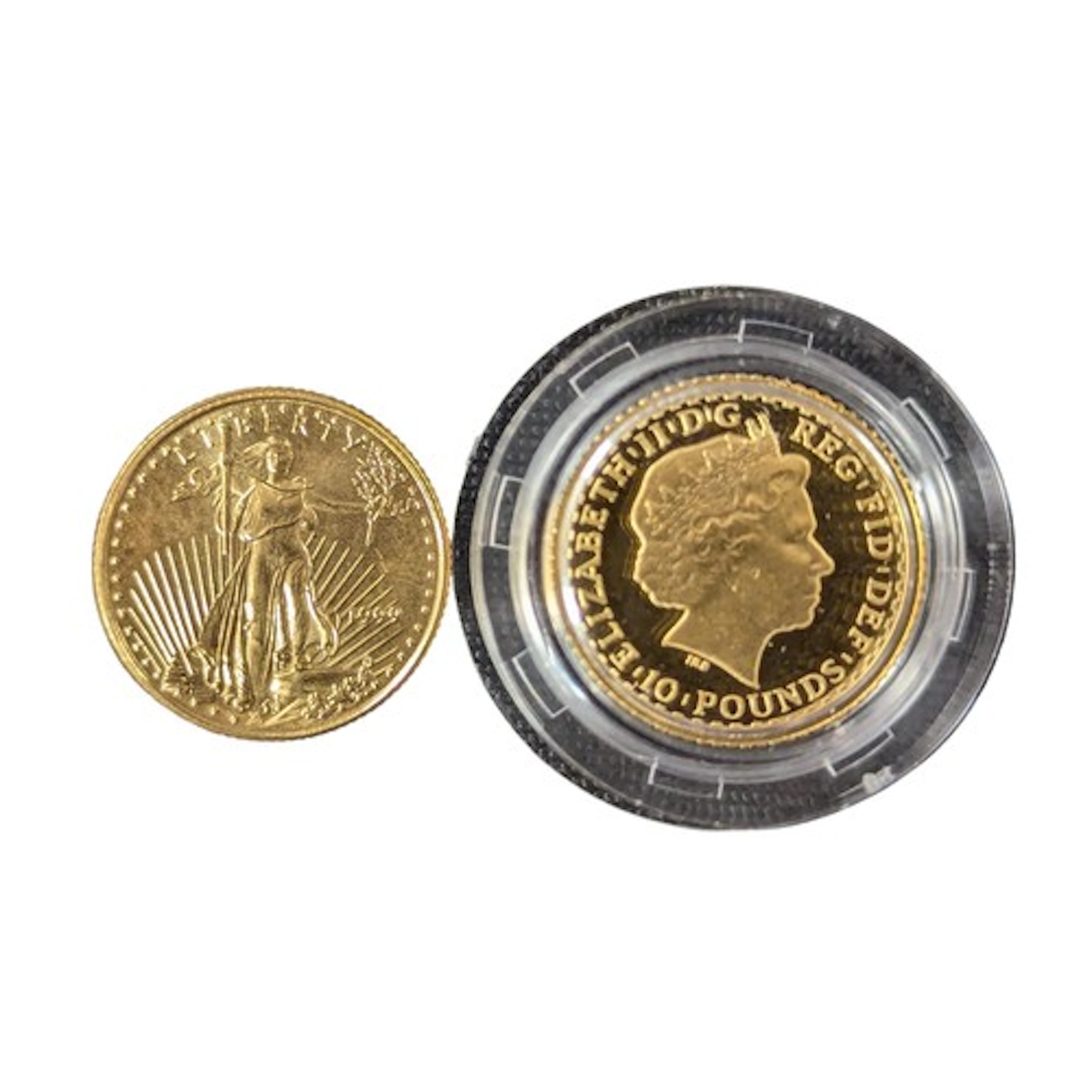 A United States of America 1/10th fine gold $5 coin, dated 1...