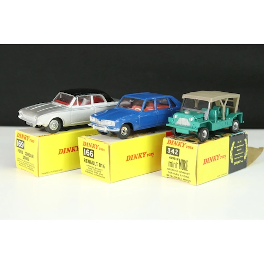 Three boxed Dinky diecast models to include 169 Ford Corsair...