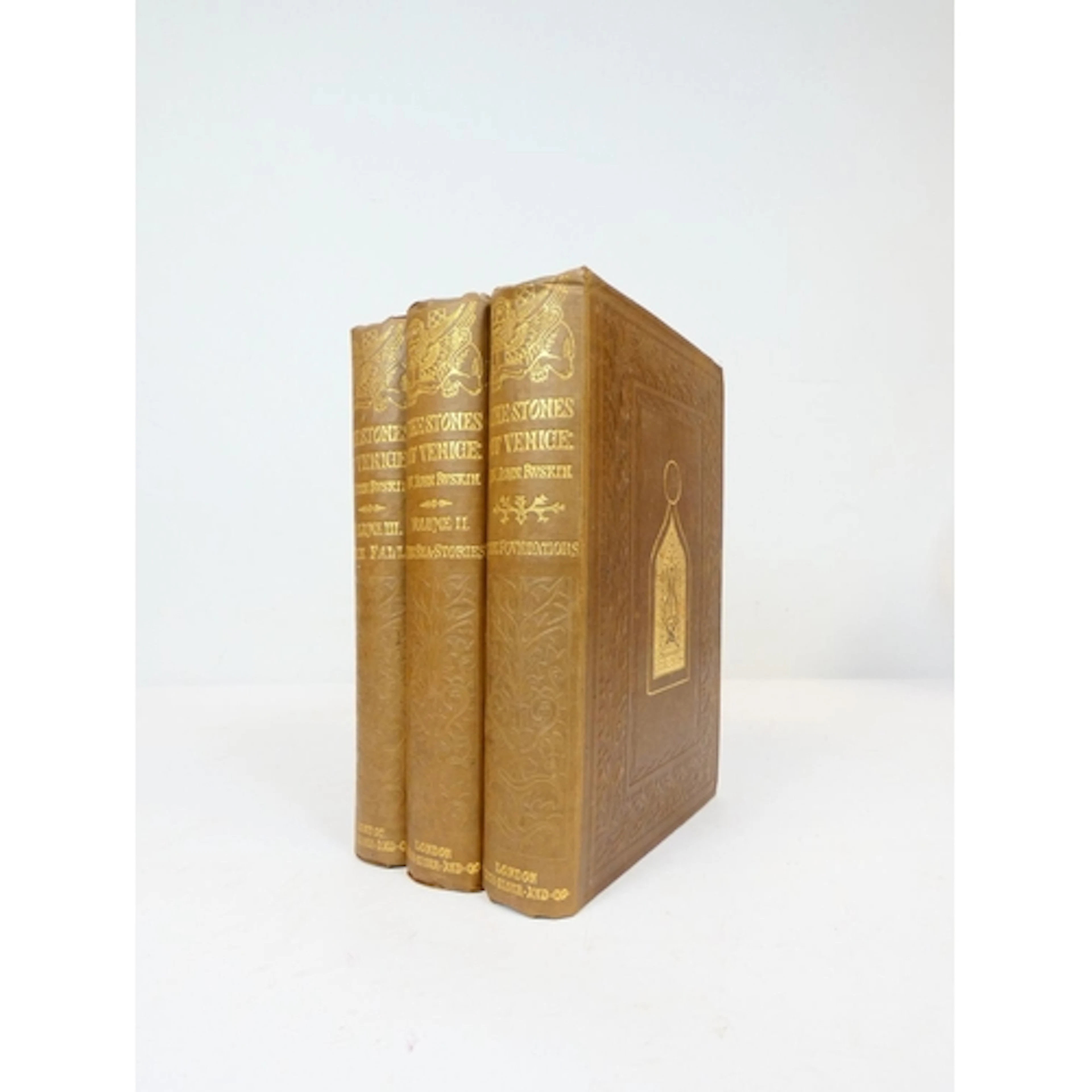 RUSKIN JOHN. The Stones of Venice. 3 vols. Ltd. ed. 1,500 s...
