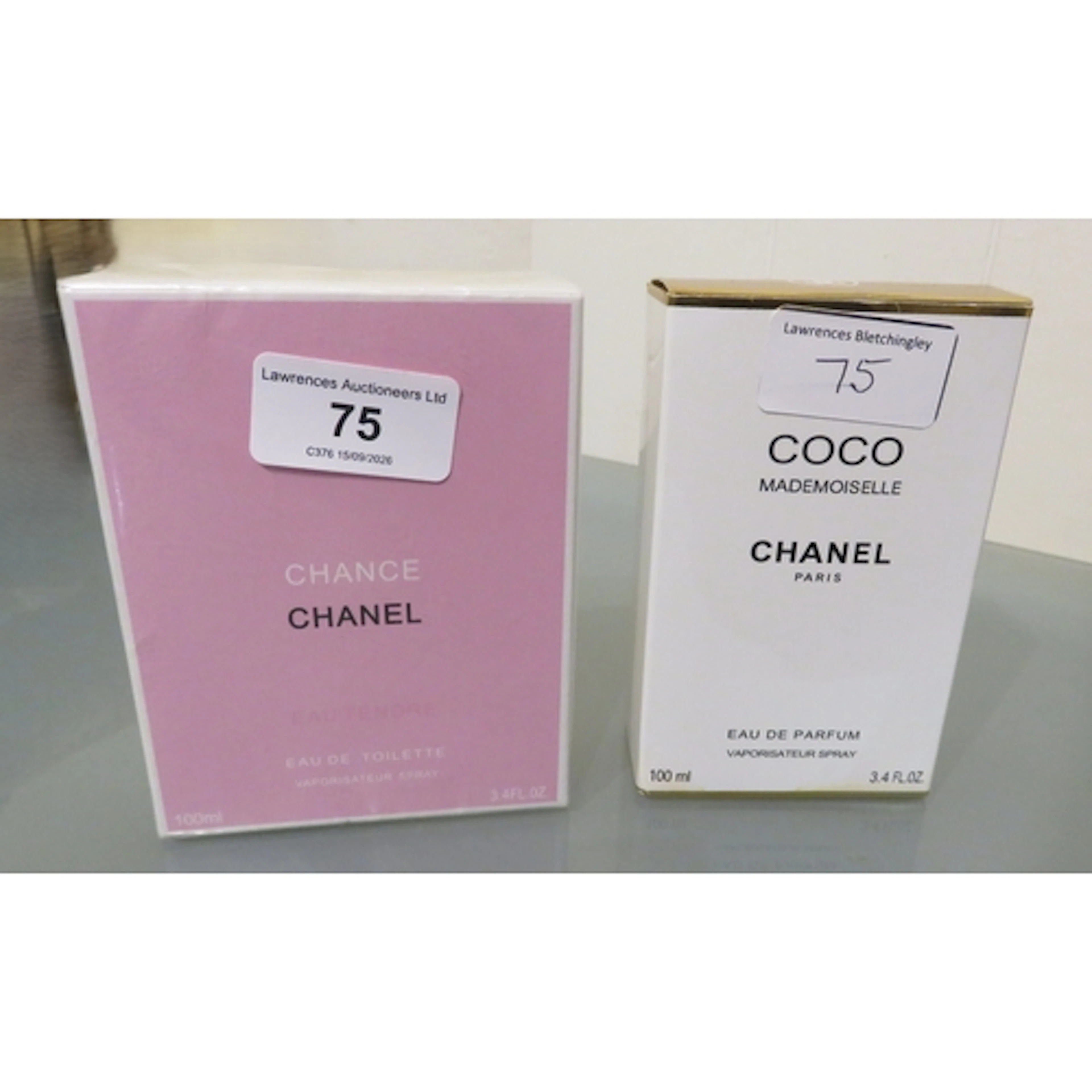 100ml Bottle of Chanel Chance perfume, unused, sealed, toget...