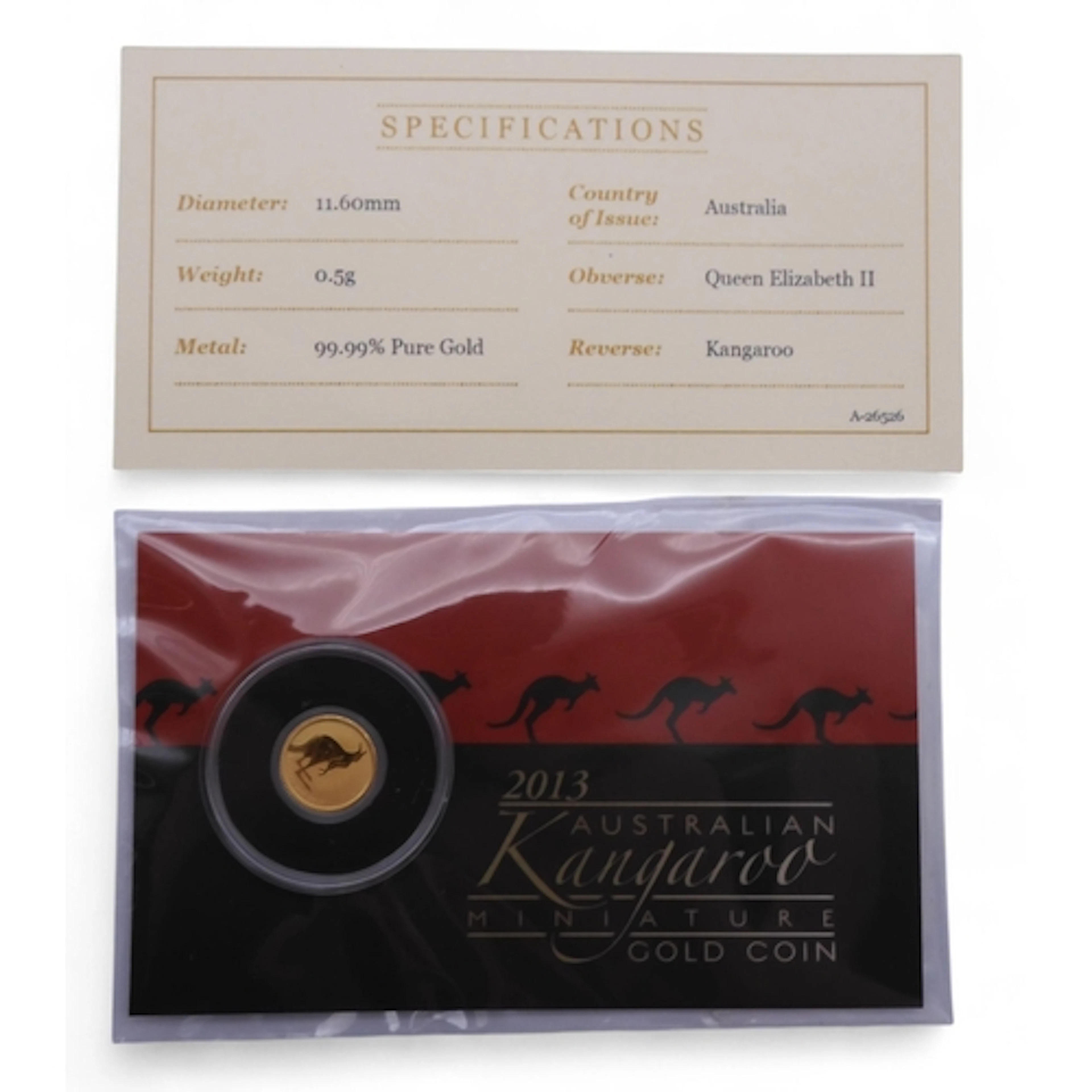 Elizabeth II (1952-2022) Kangaroo 2 Dollars 2013 Miniature G...