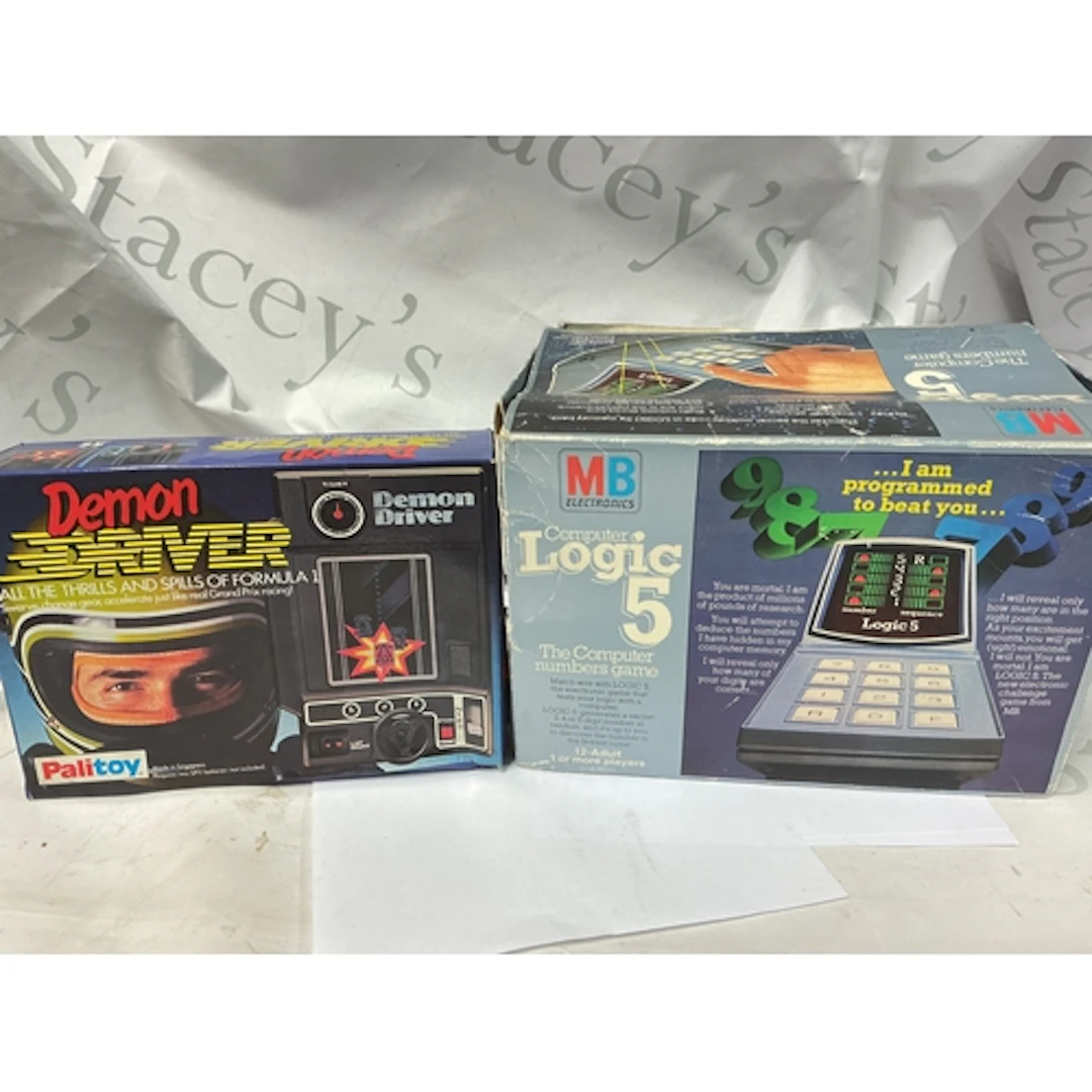 A Boxed Palitoy Demon Driver Game And A MB Games Logic 5. No...