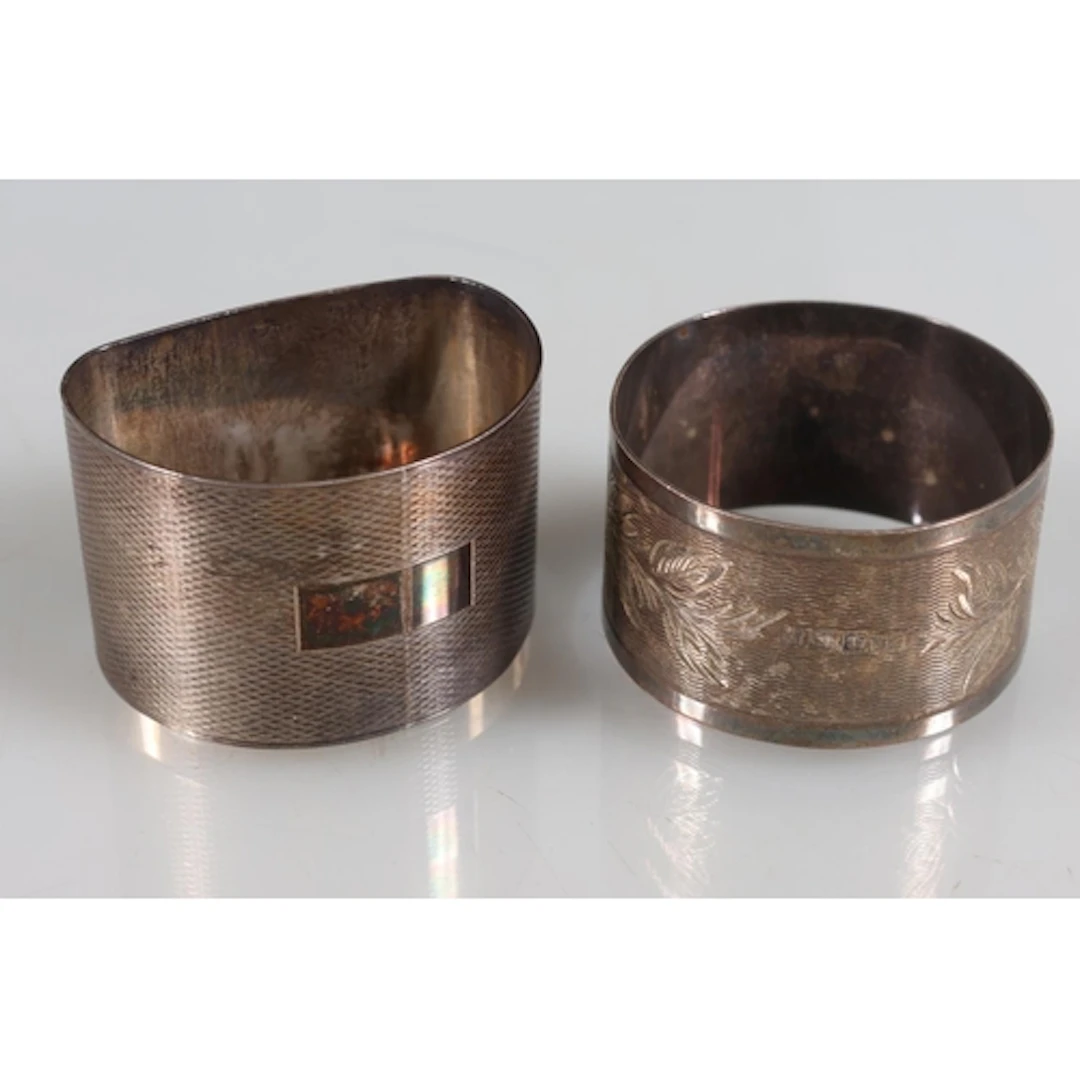 Silver napkin ring by Bishton's Ltd, Birmingham 1968, a...