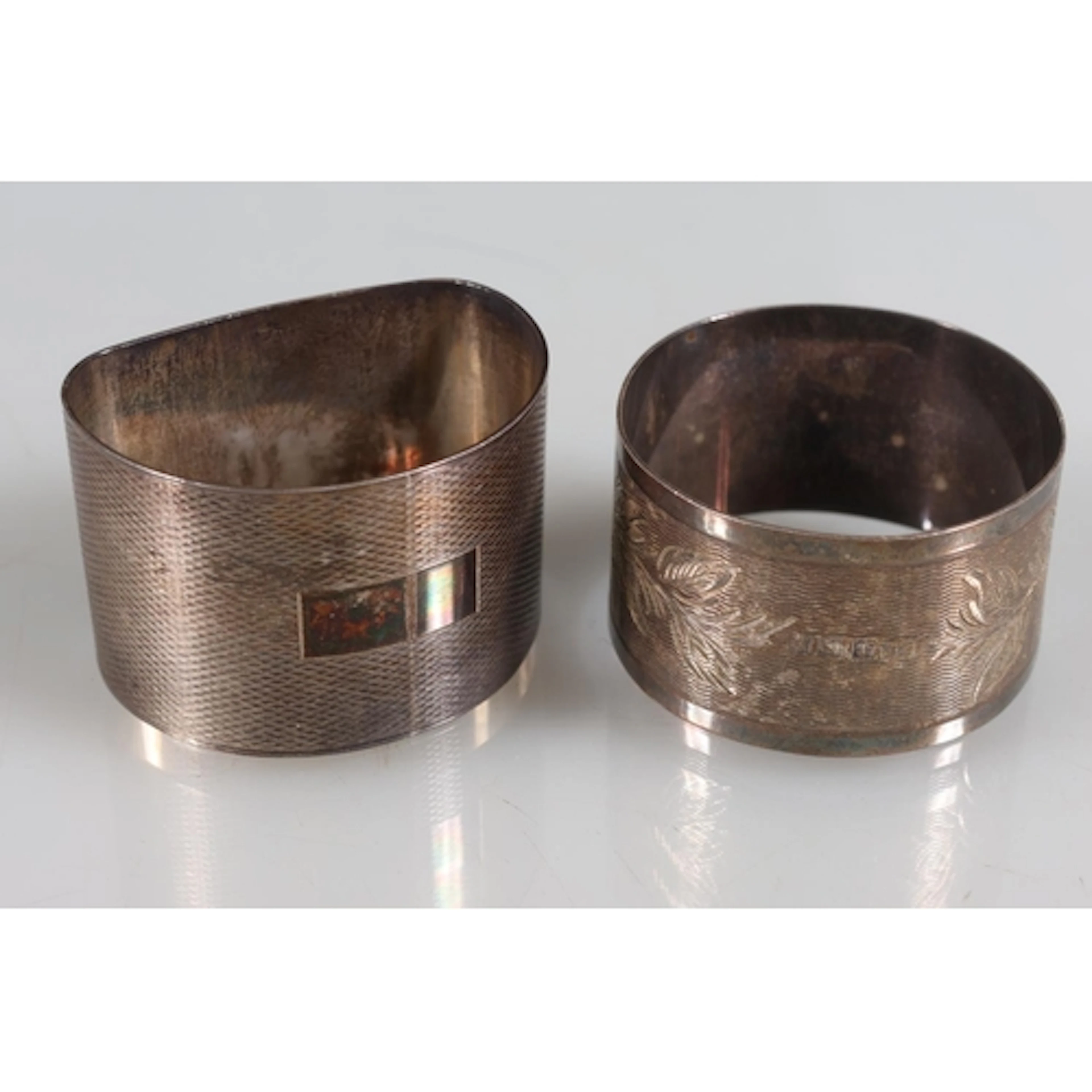 Silver napkin ring by Bishton's Ltd, Birmingham 1968, a...