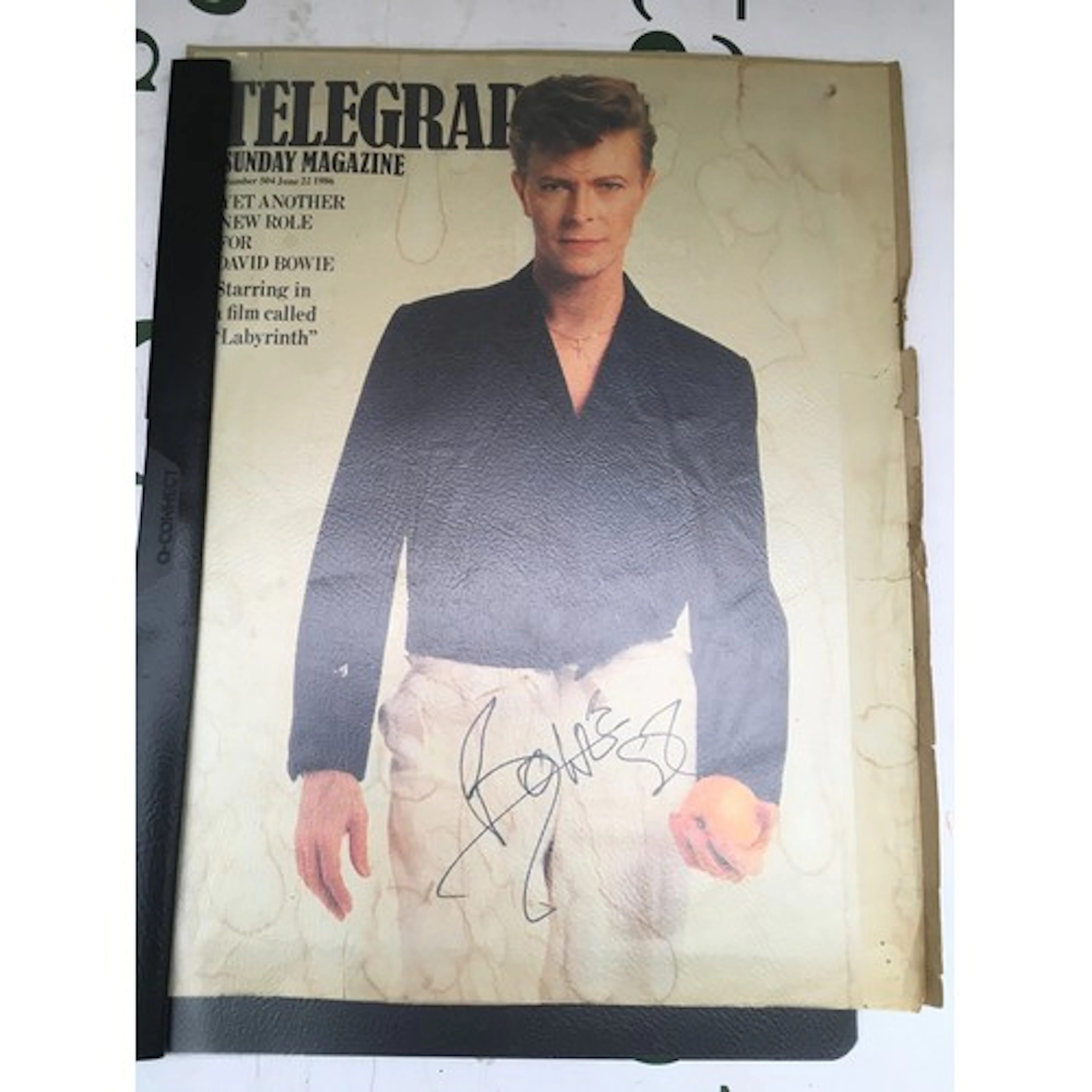 A signed David Bowie magazine cover, no COA. And A Kate Bush...