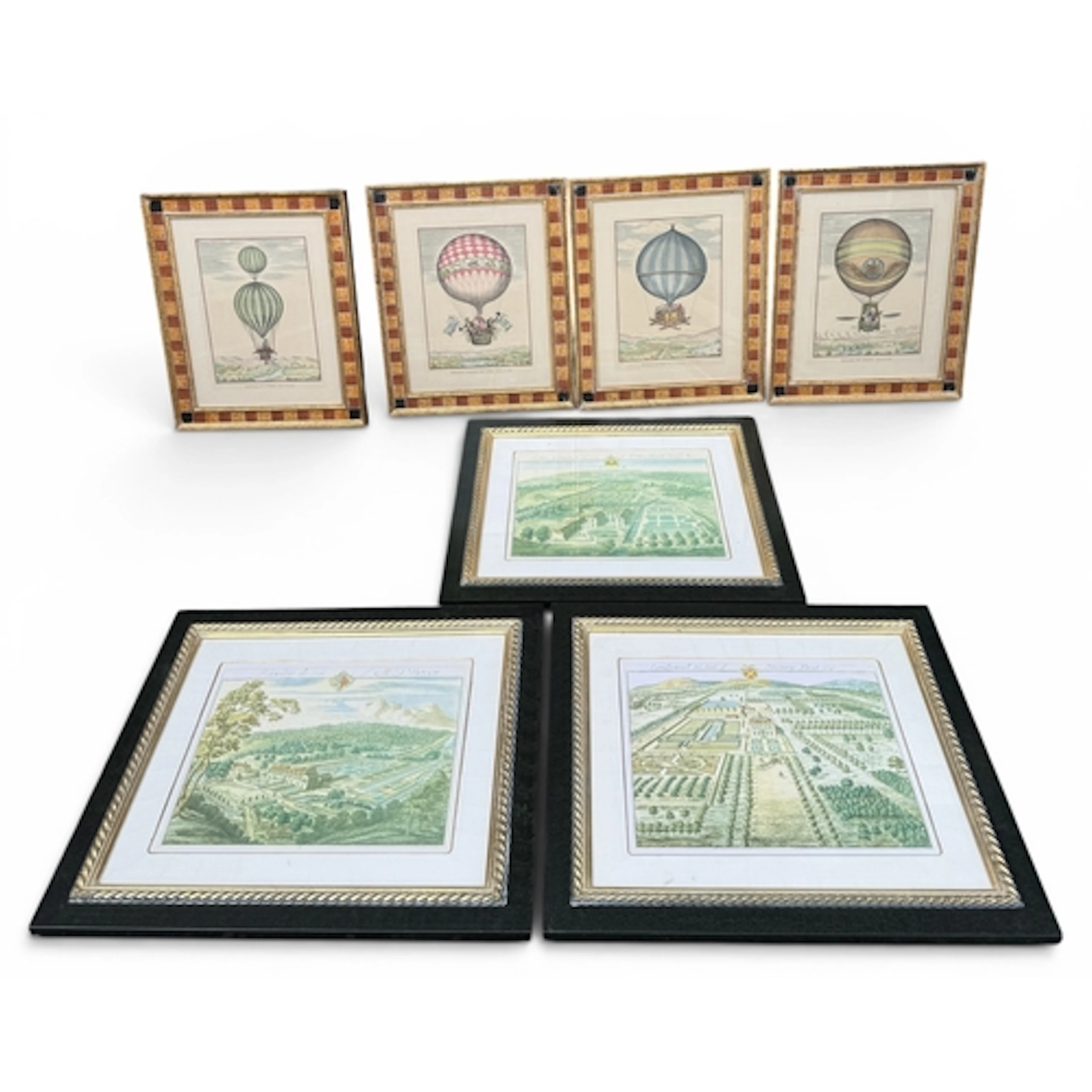 A SET OF CONTEMPORARY FRAMED PRINTS TO INCLUDE IMAGES OF COU...