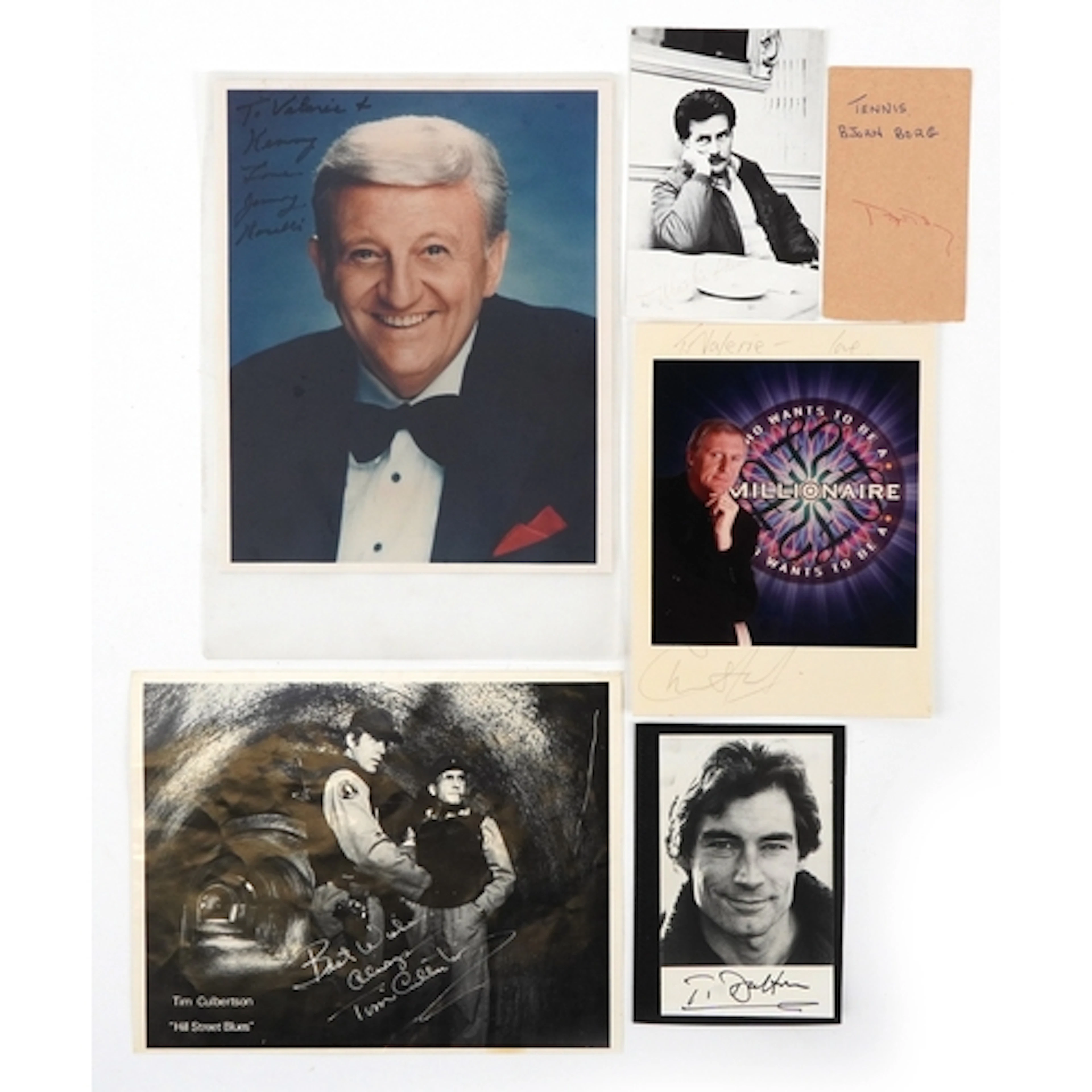 Six autographs, five photographic, including Martin Sheen, T...