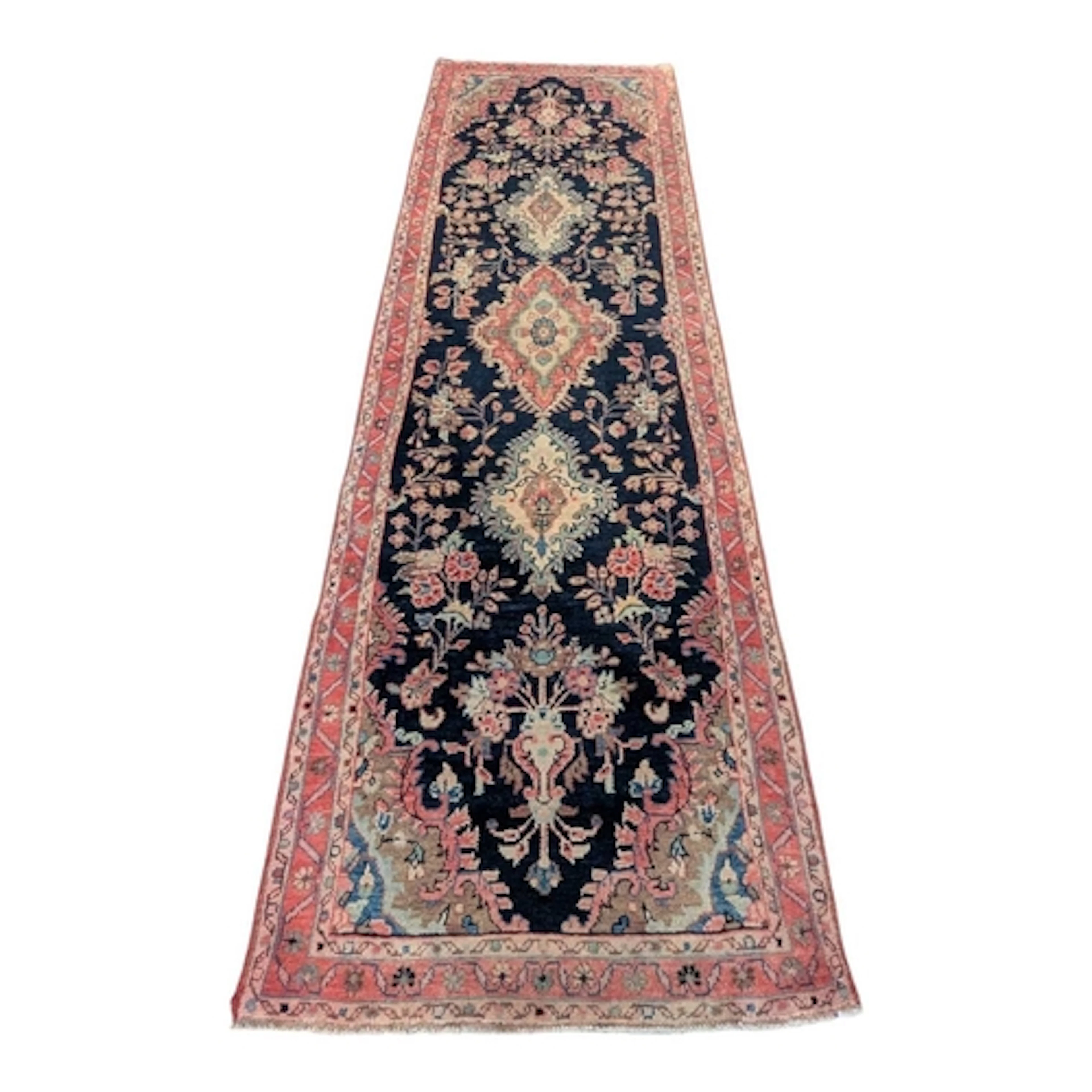 A vintage North West Persian Mahal carpet floor runner rug. ...
