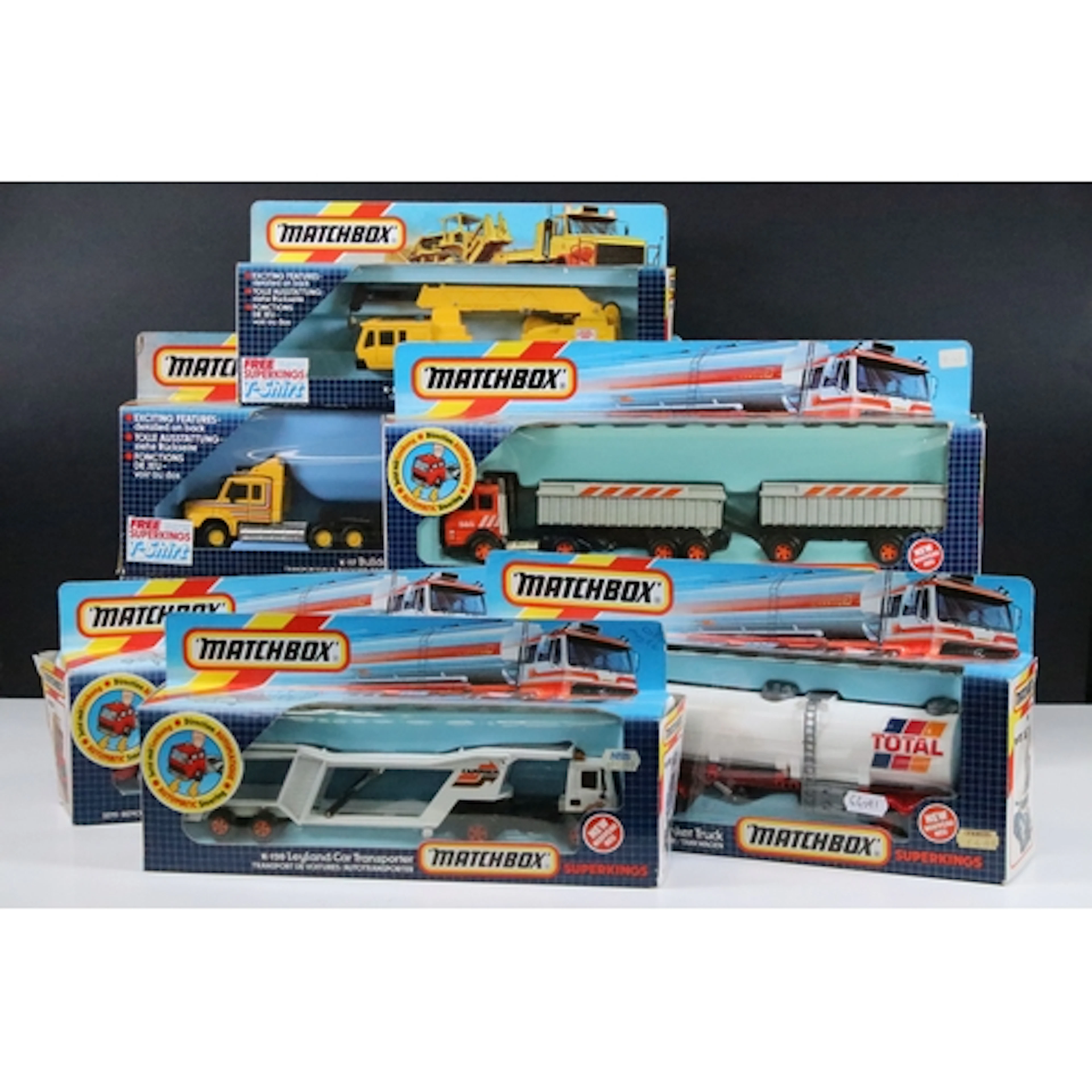 Eight boxed Matchbox Superkings haulage and commercial dieca...