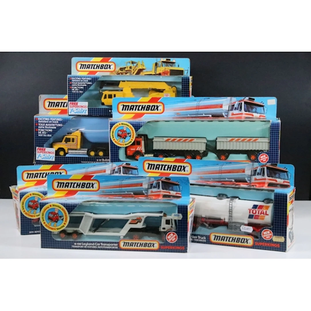 Eight boxed Matchbox Superkings haulage and commercial dieca...