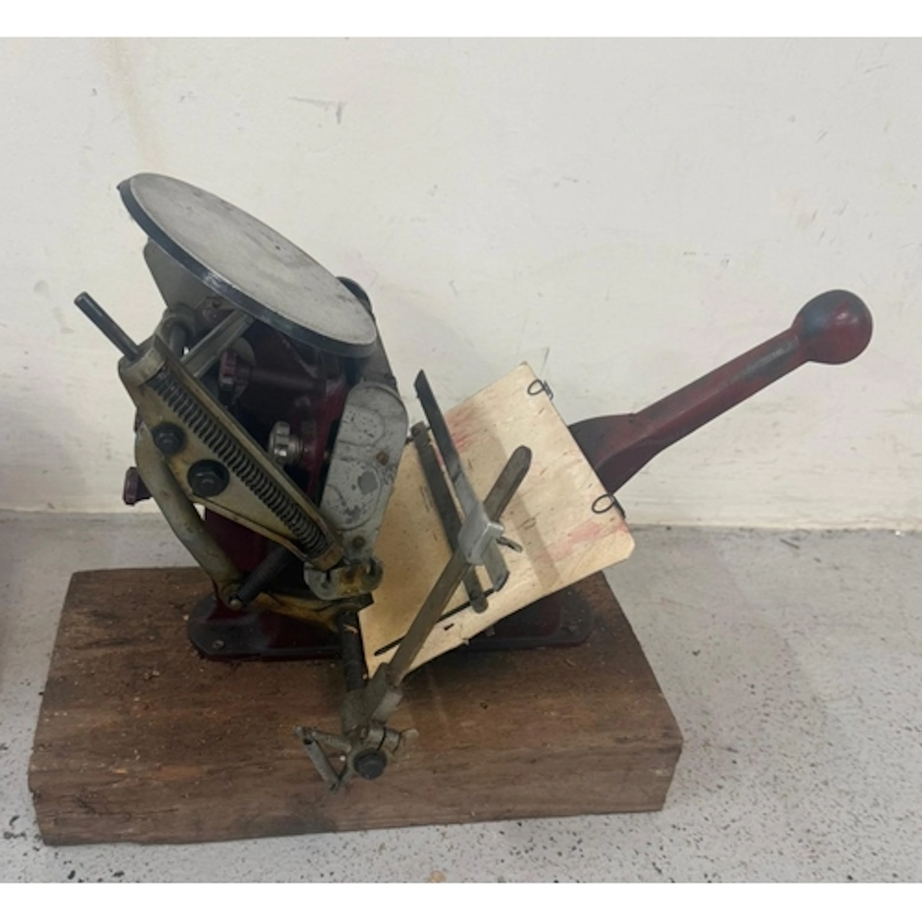 An Adana number two table top letter printing press