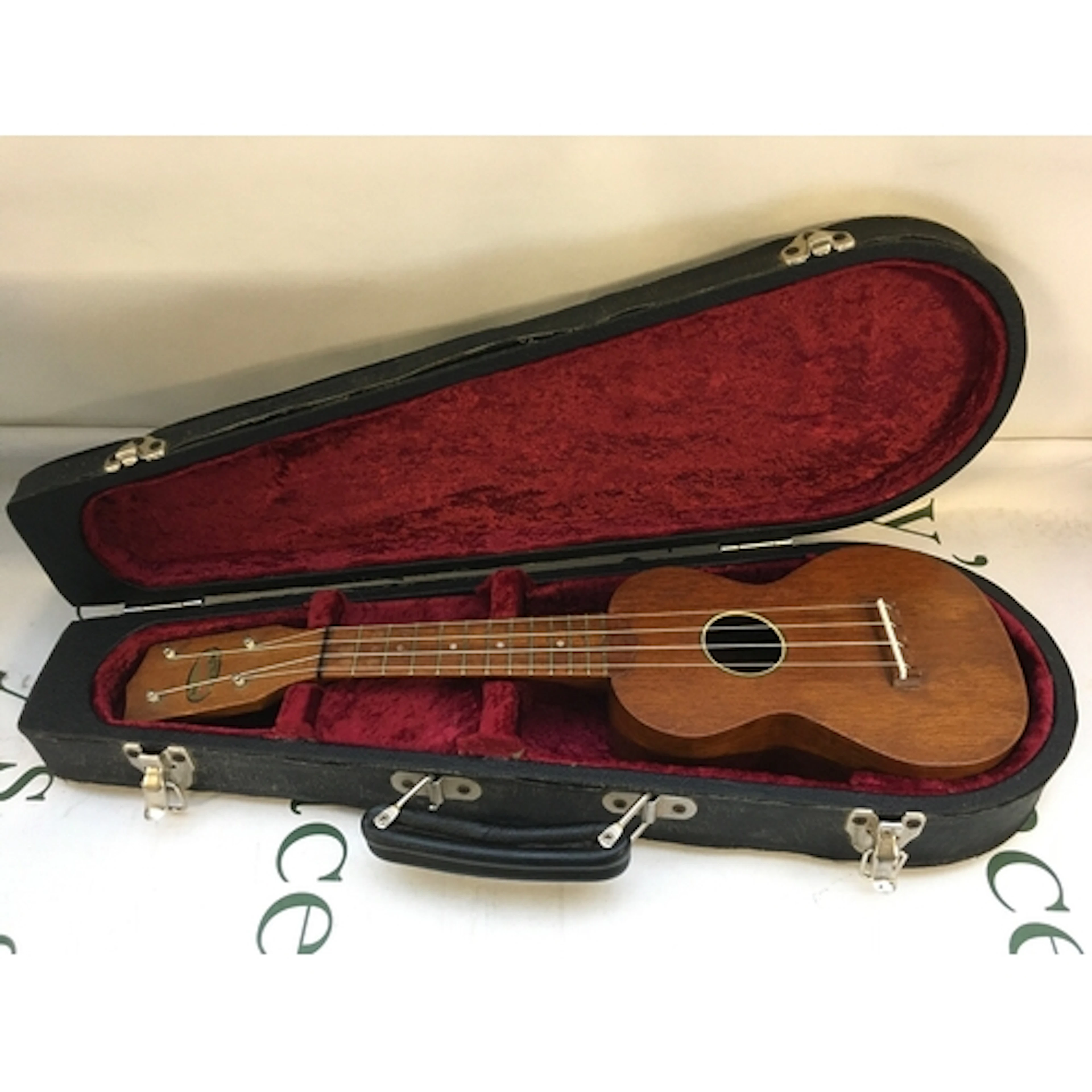 A Roy Smeck ukulele with hard carry case.