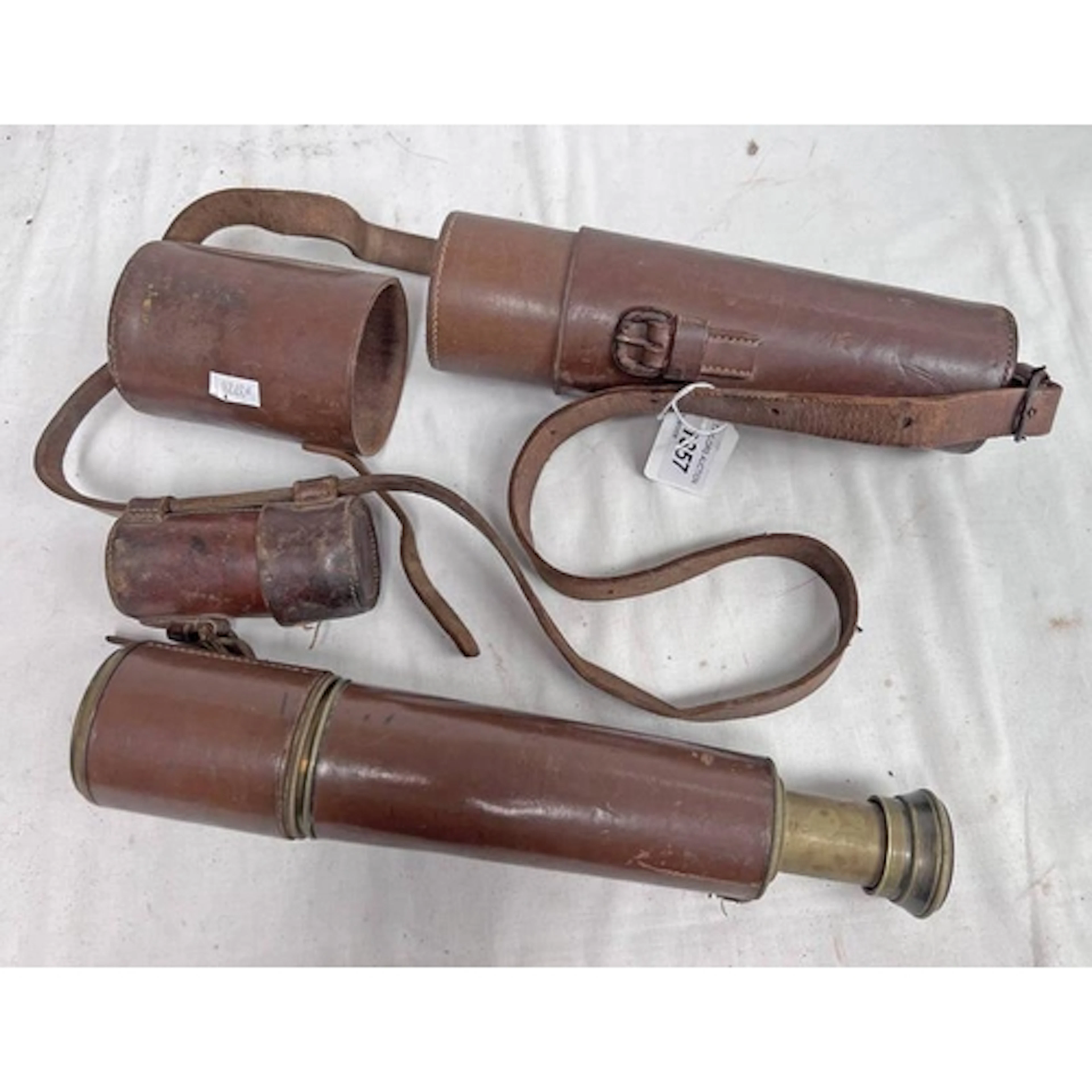BRITISH MILITARY 3 DRAW TELESCOPE MARKED TEL SCT REGT MKIIS ...
