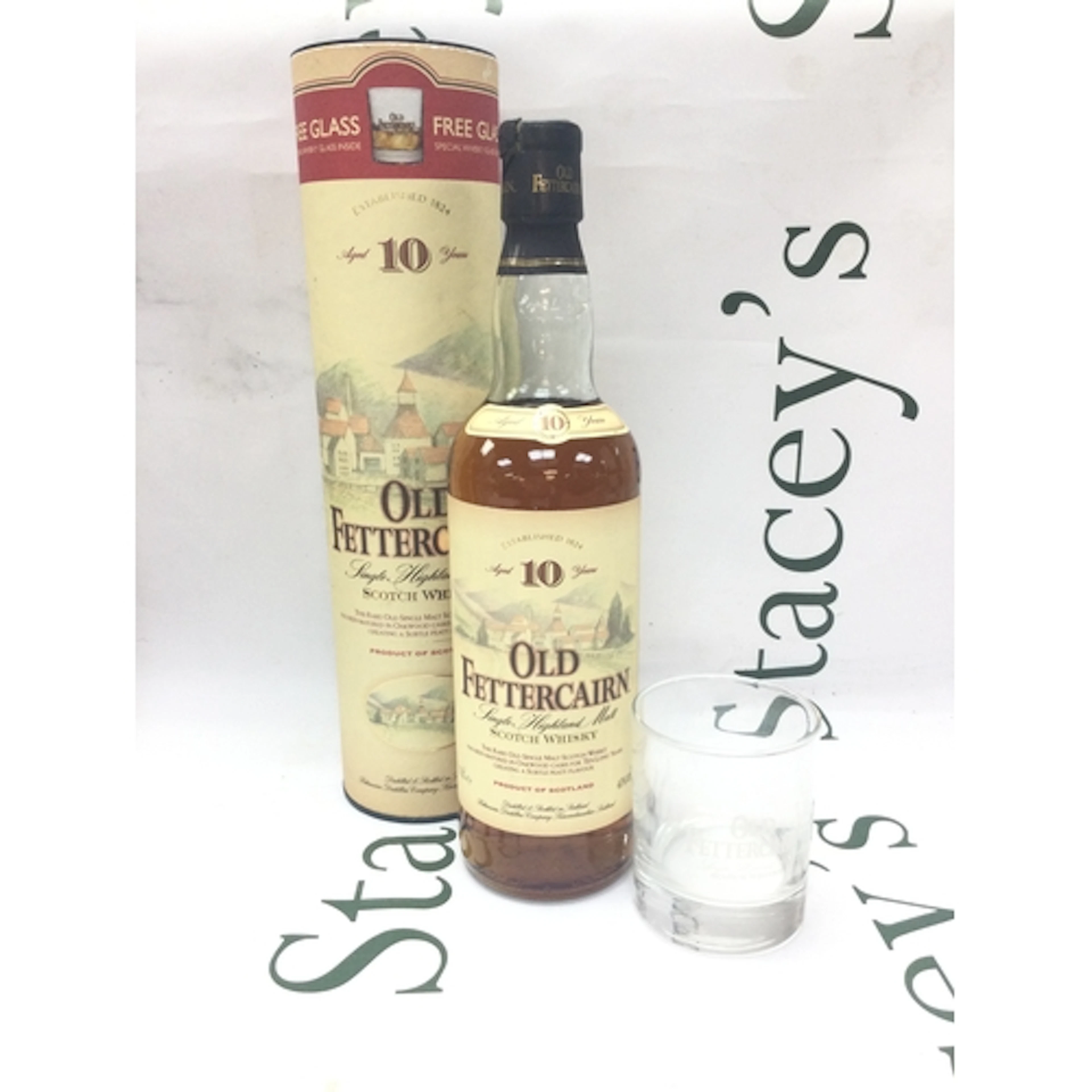 A bottle of Old Fettercairn single highland malt scotch whis...