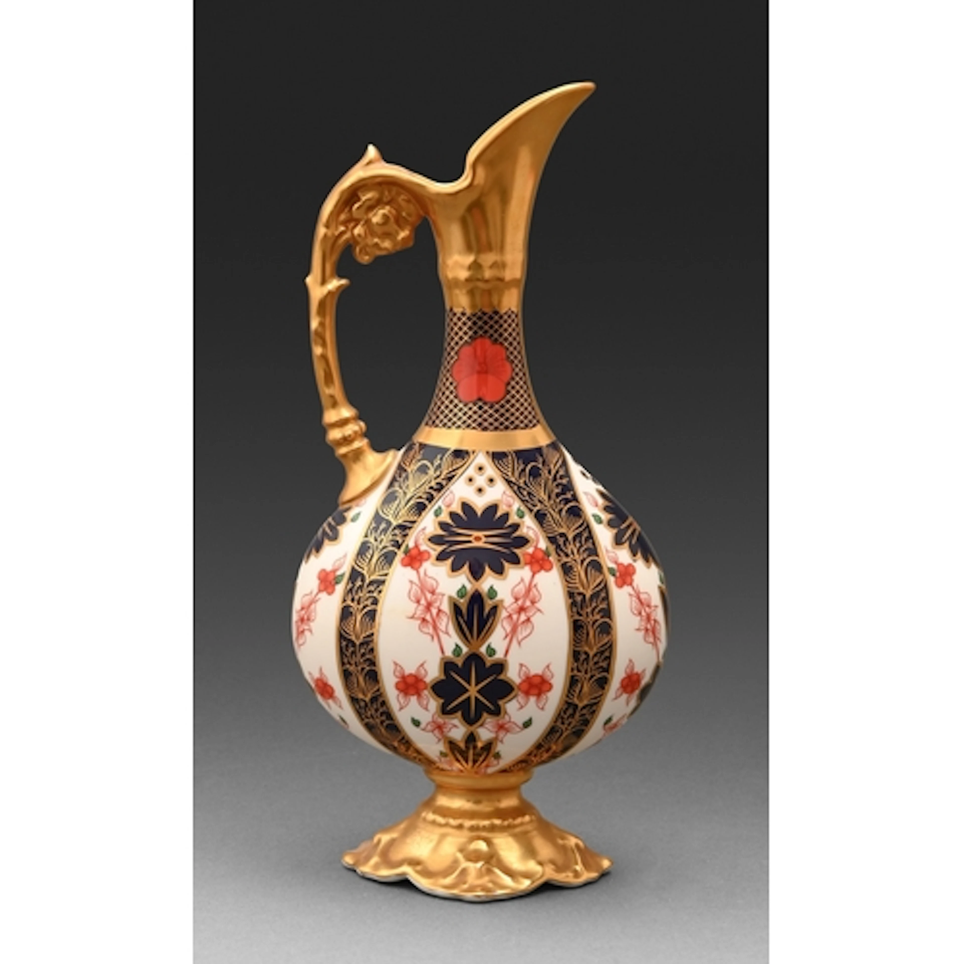 A Royal Crown Derby Imari pattern ewer, 1979, 25cm h, printe...