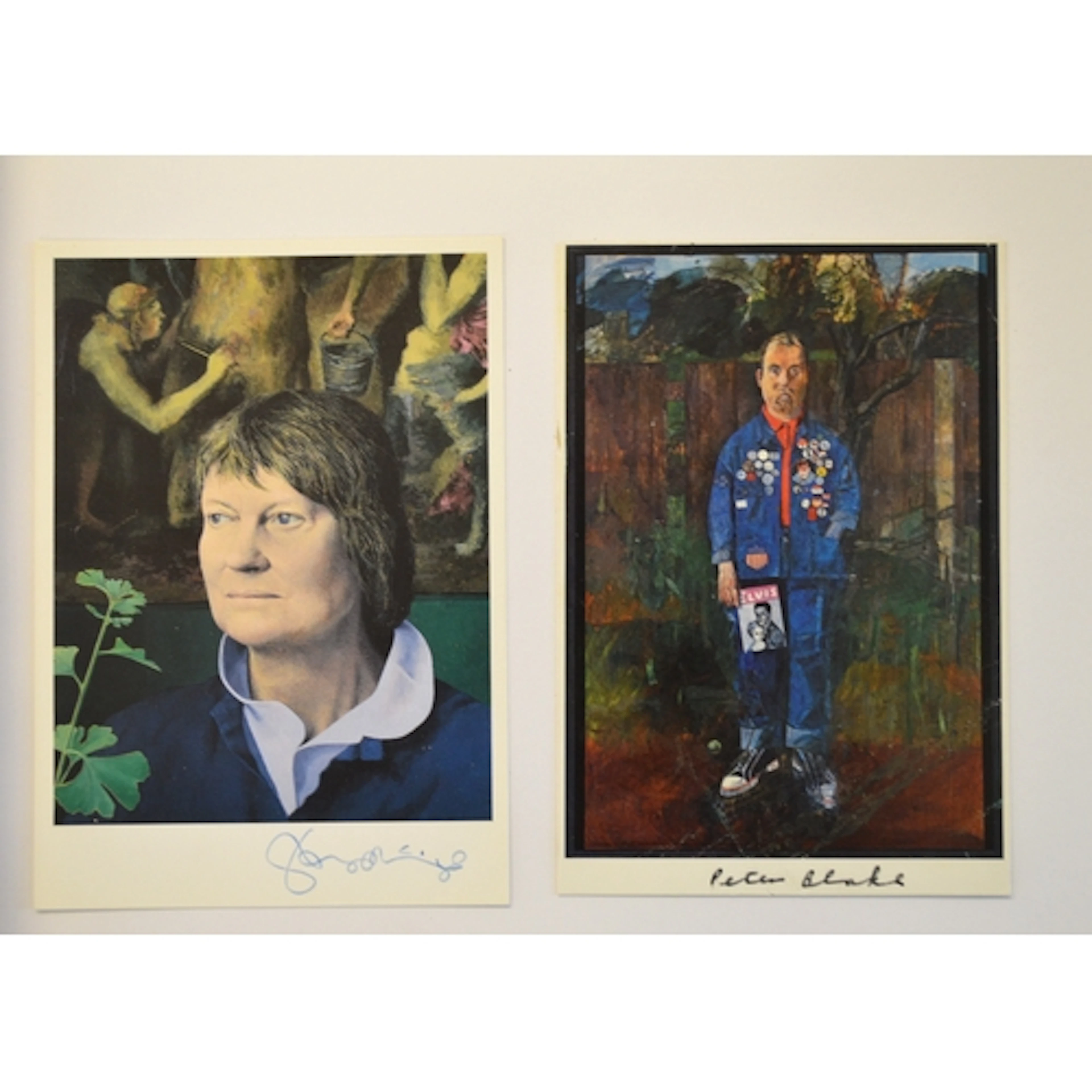 An interesting album containing a collection of postcards an...