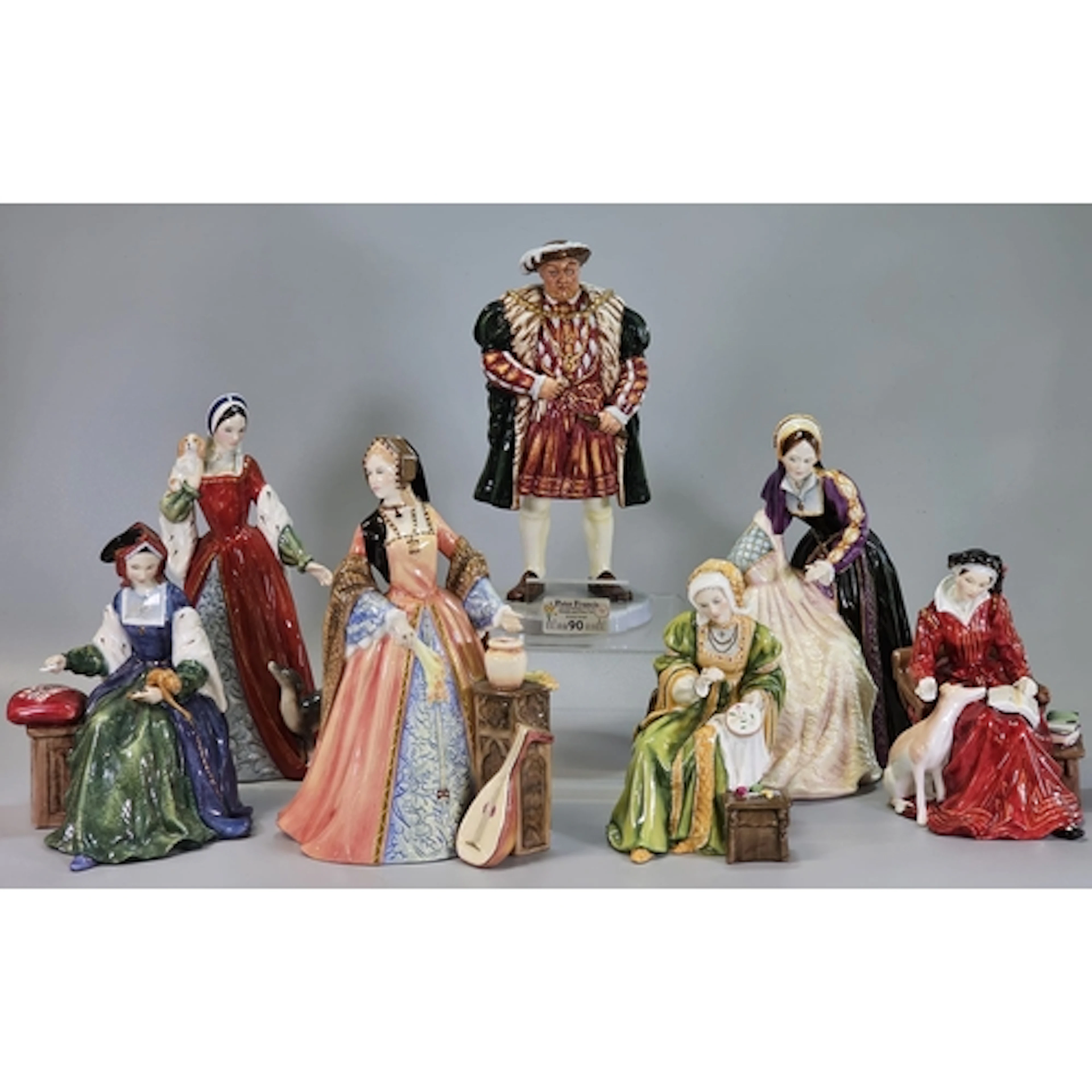 Collection of Royal Doulton bone China figurines of Henry VI...