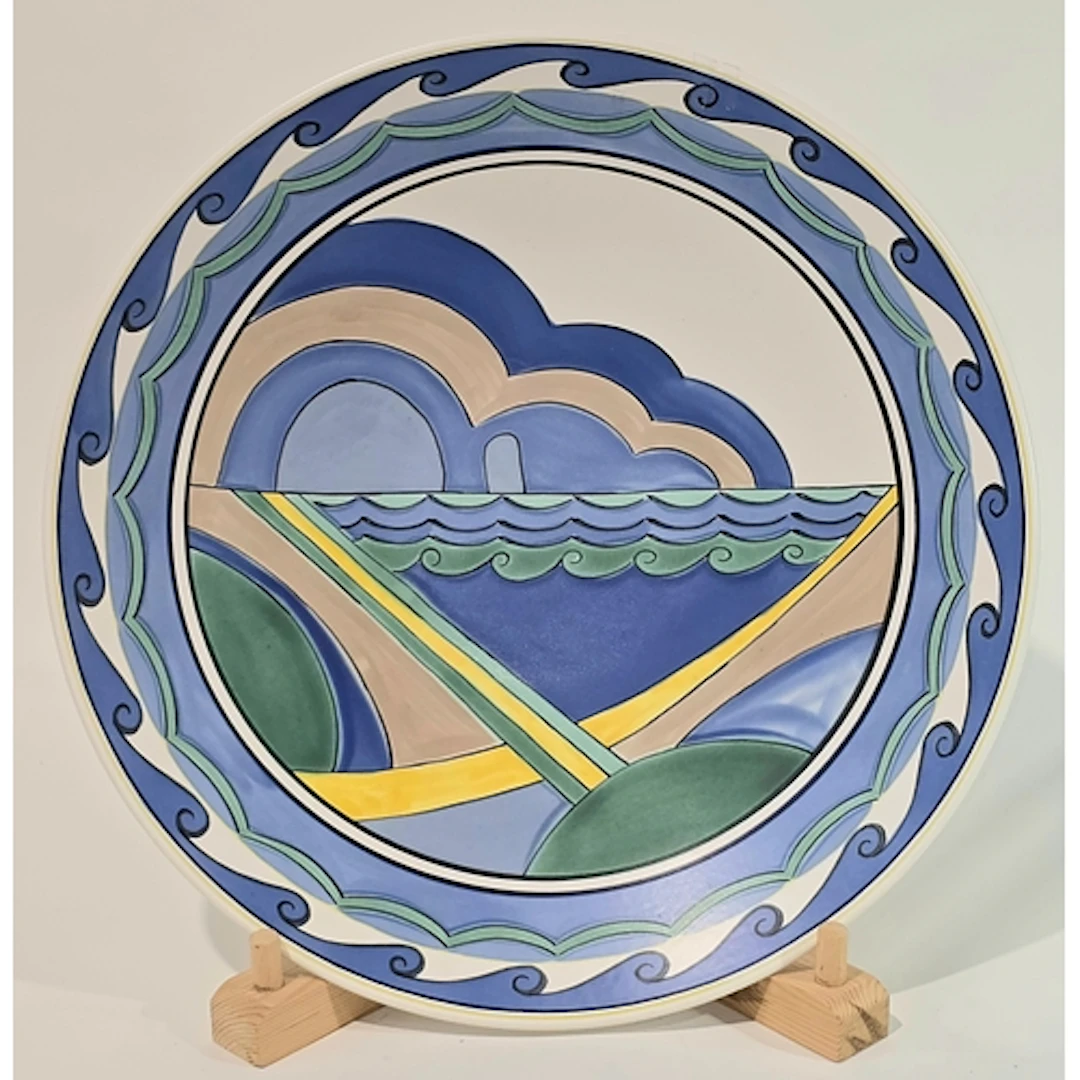 Poole Pottery Old Harry Rocks charger from the Isle of Purbe...