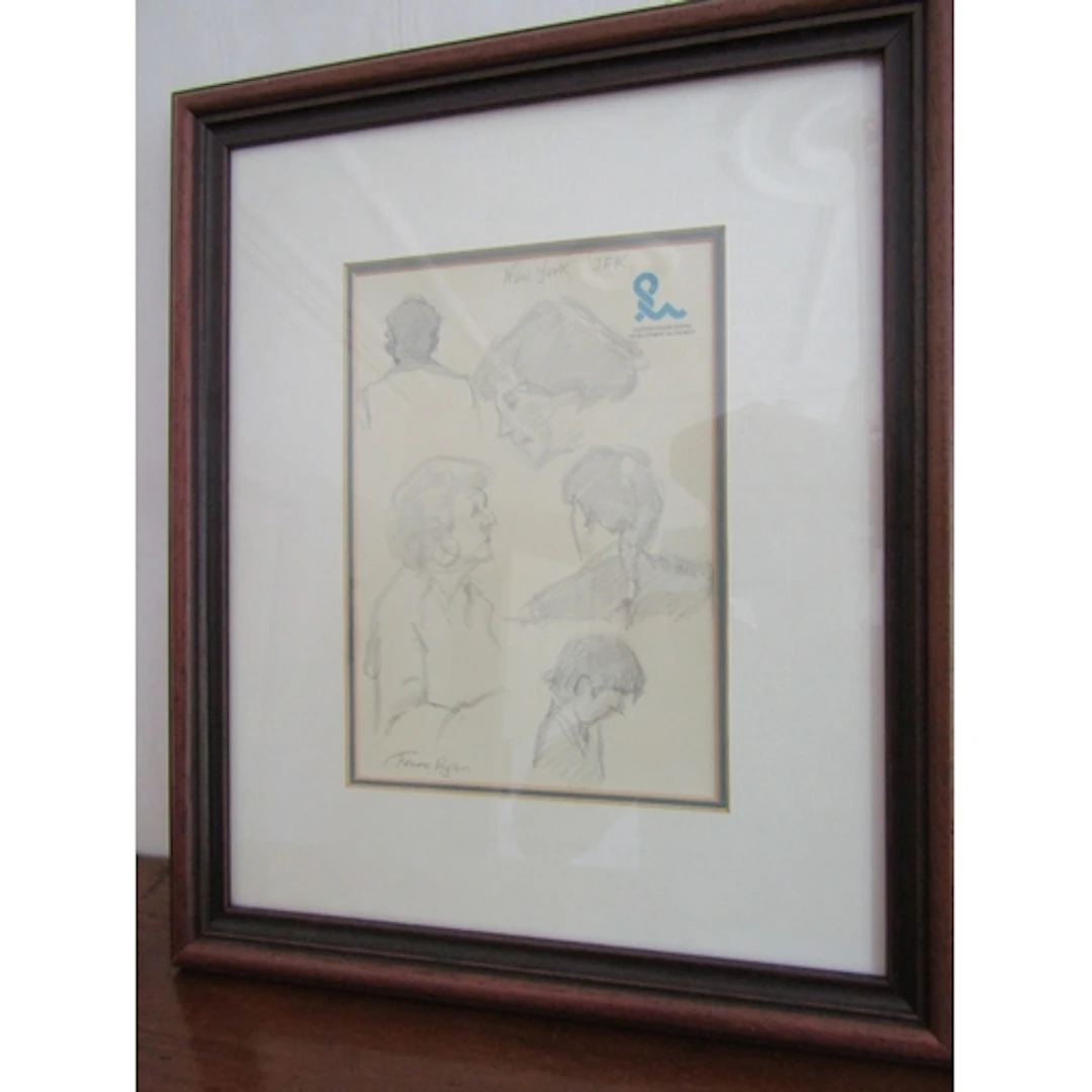 Thomas Ryan PPRHA Charcoal Study of Figure Approximately 8 I...