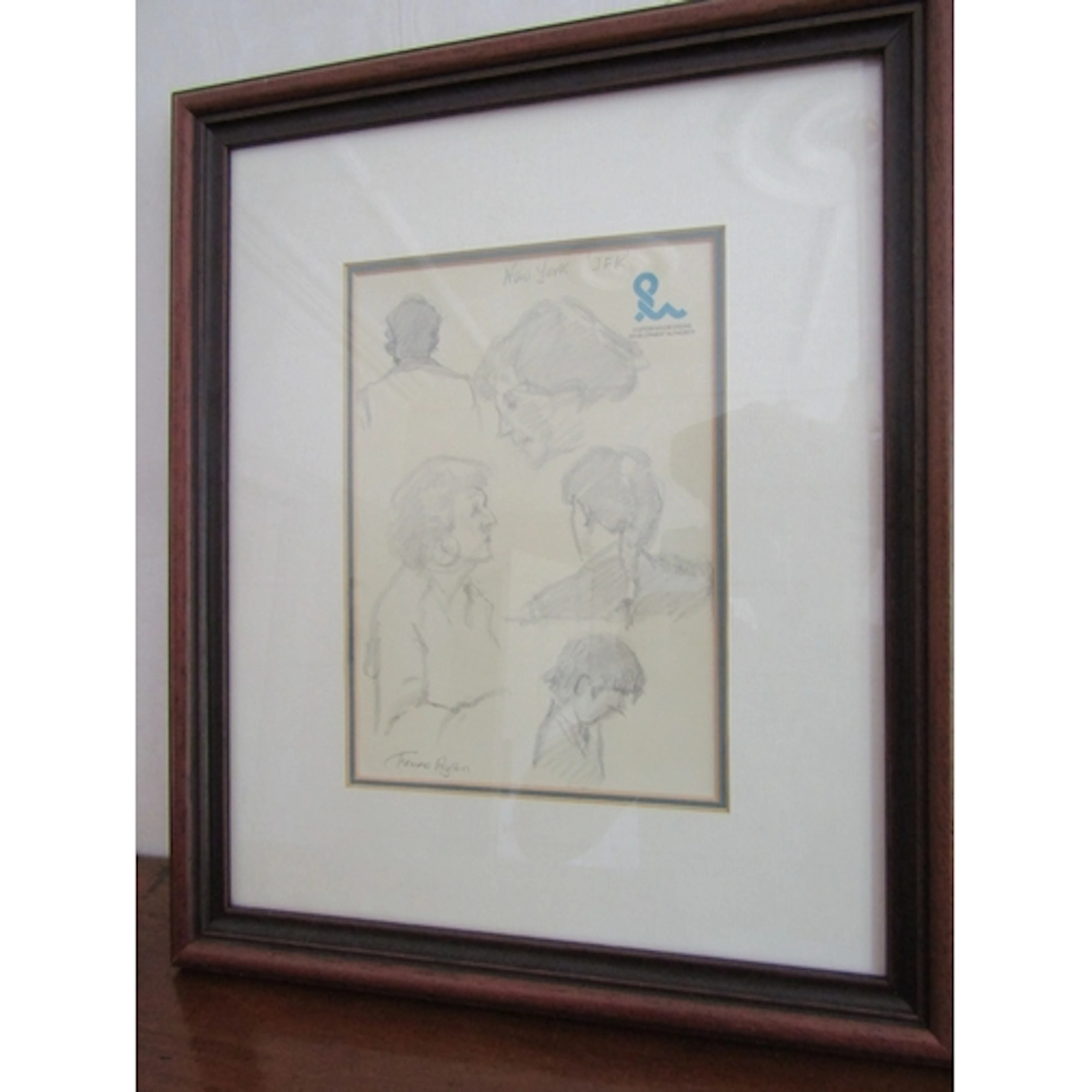 Thomas Ryan PPRHA Charcoal Study of Figure Approximately 8 I...