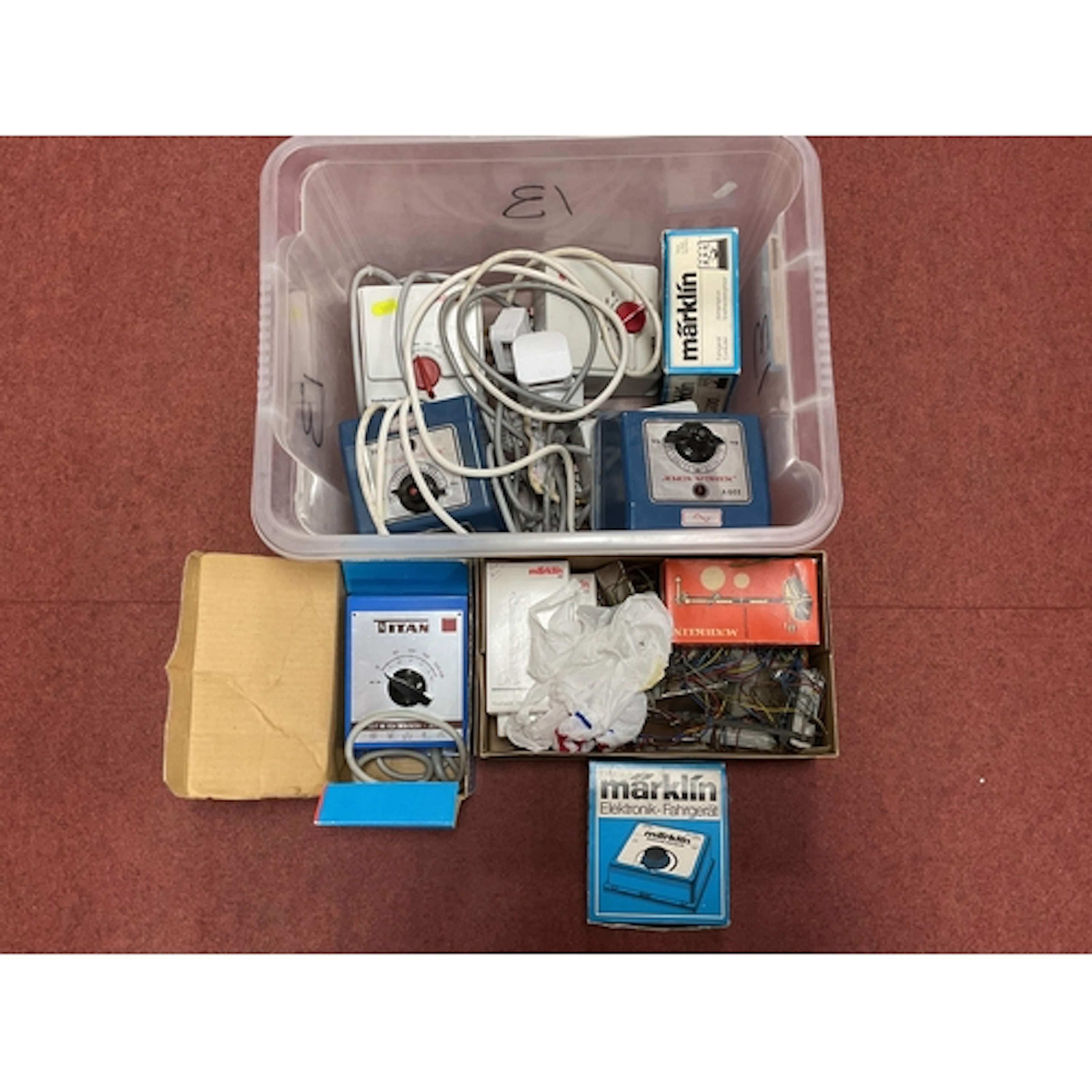 A quantity of Marklin model railway control equipment for sp...