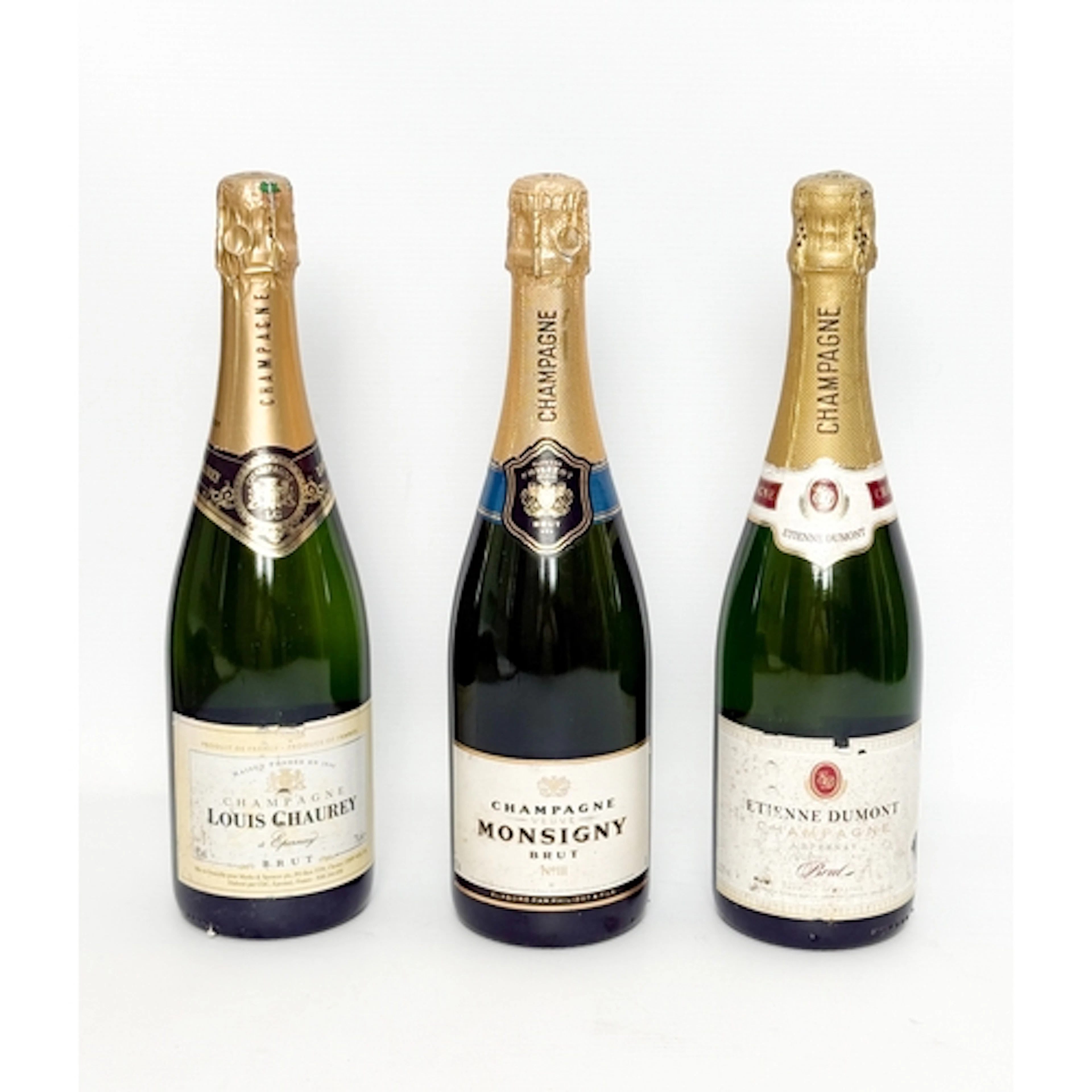Three bottles of champagne - Étienne Dumont, Louis Chaurey a...