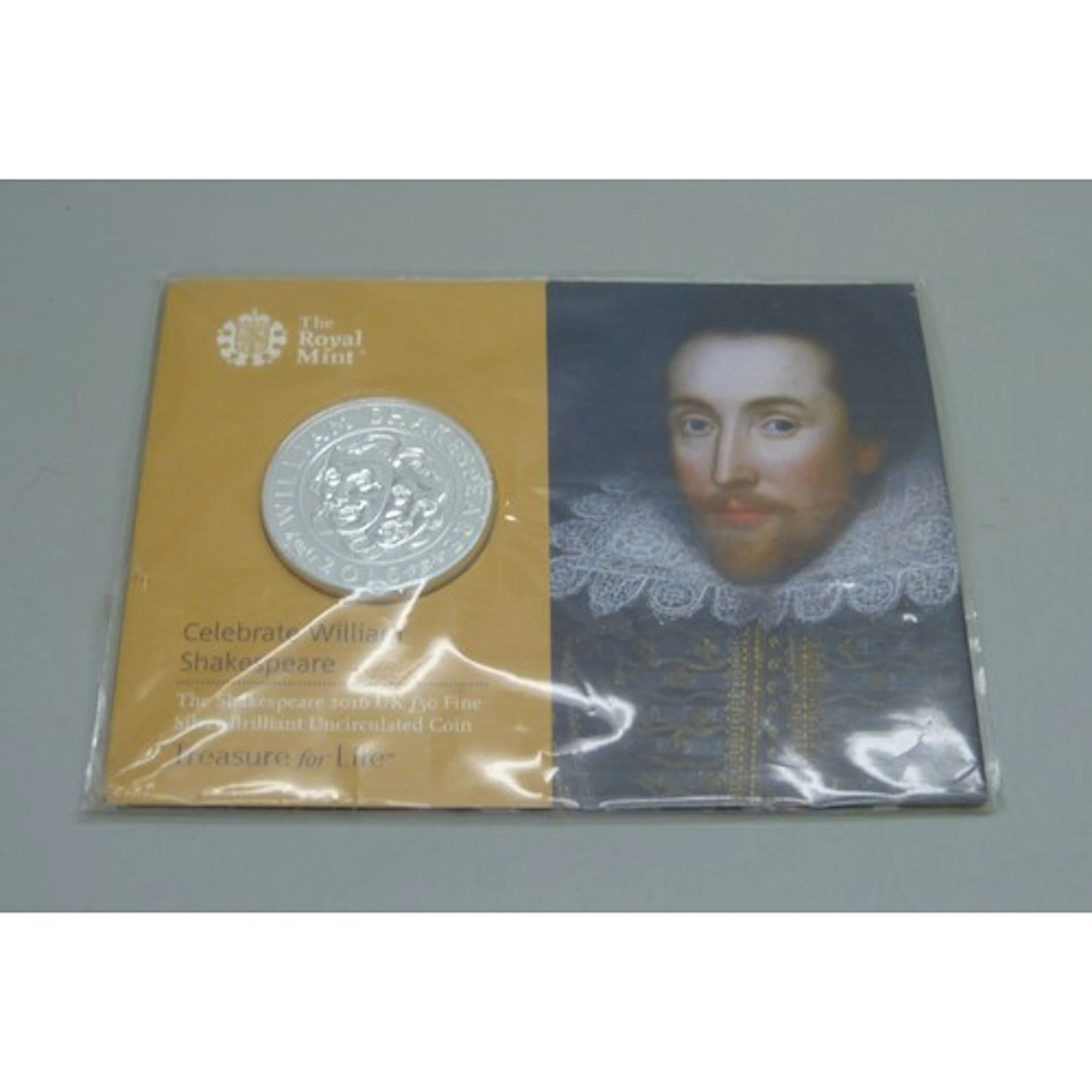 The Royal Mint, a William Shakespeare £50 fine silver coin, ...