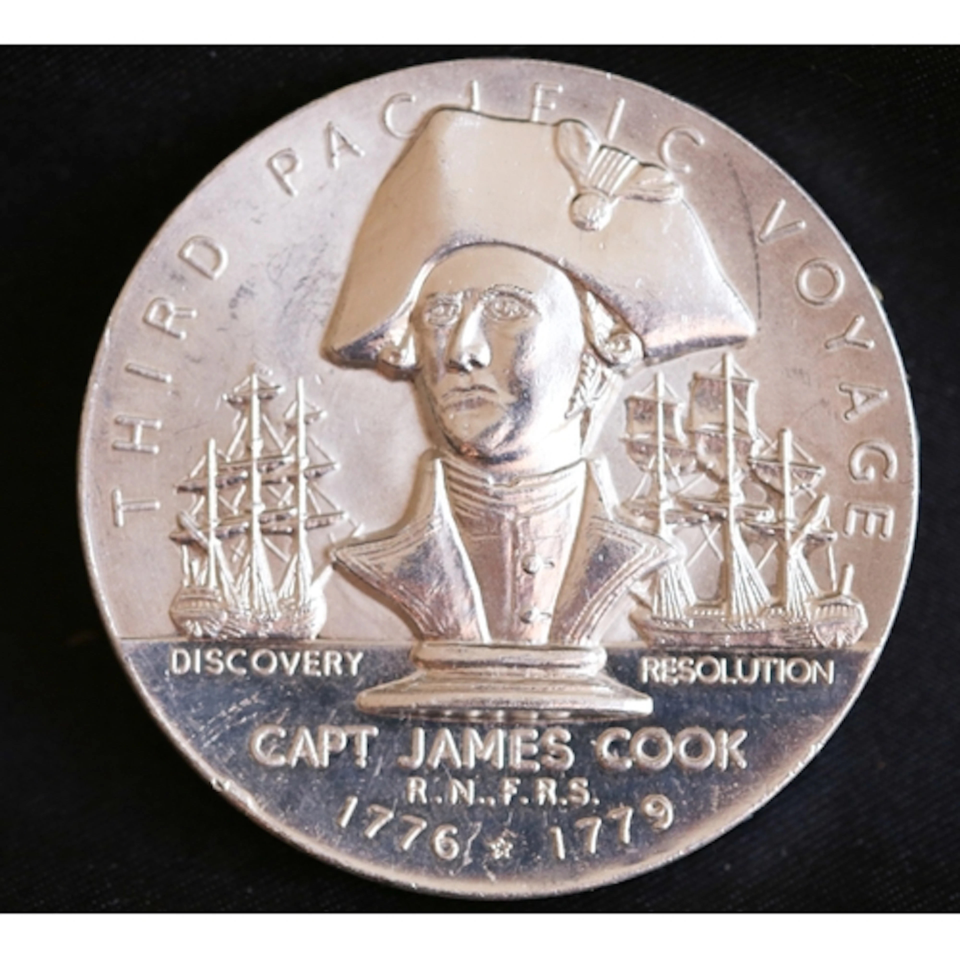 Sterling Silver Commemorative Medal 'Third Pacific Voyage. C...