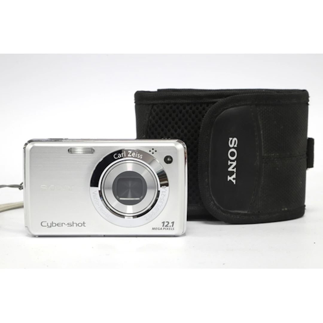 Sony Cyber-Shot DSC-W210 Digital Compact Camera, silver, cas...