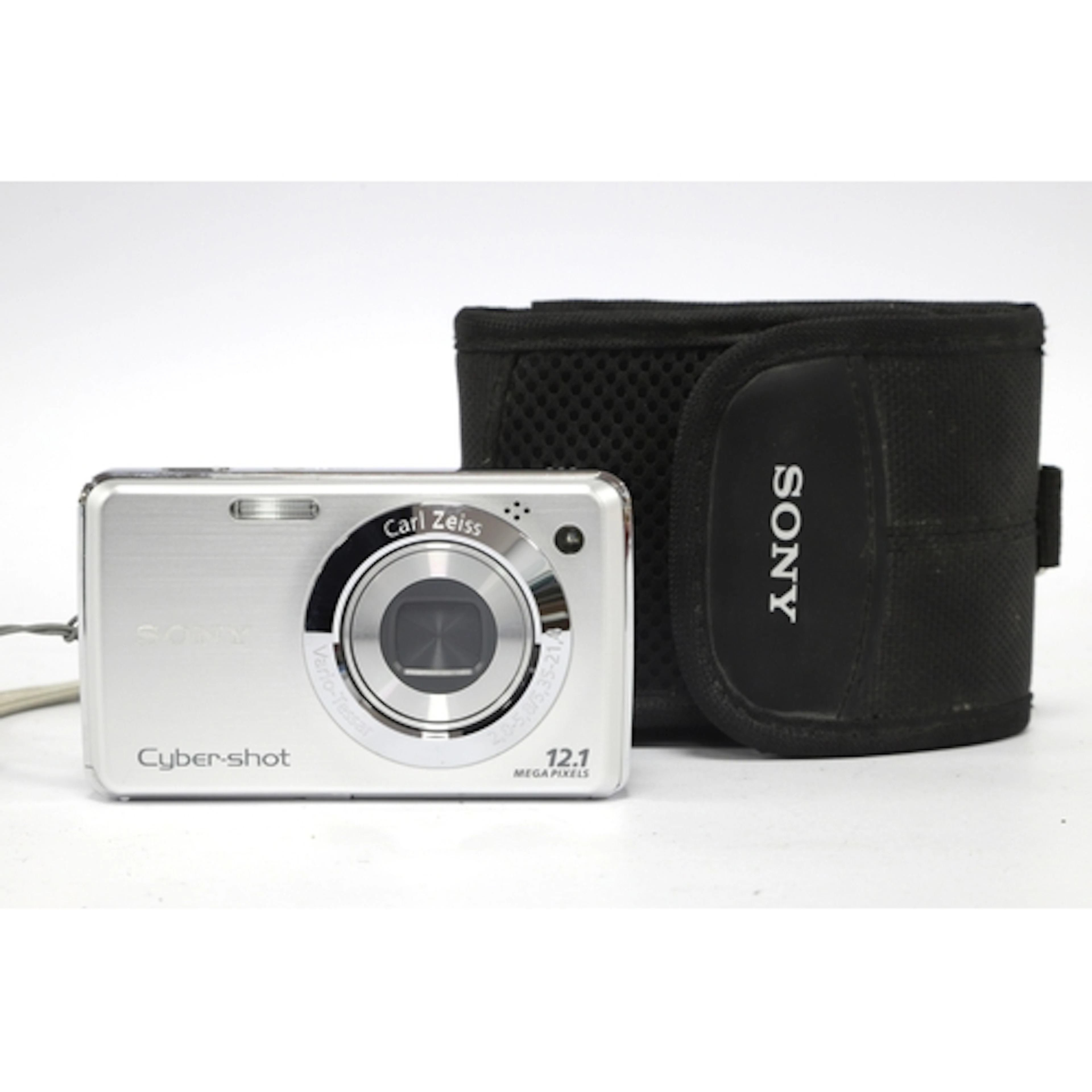 Sony Cyber-Shot DSC-W210 Digital Compact Camera, silver, cas...