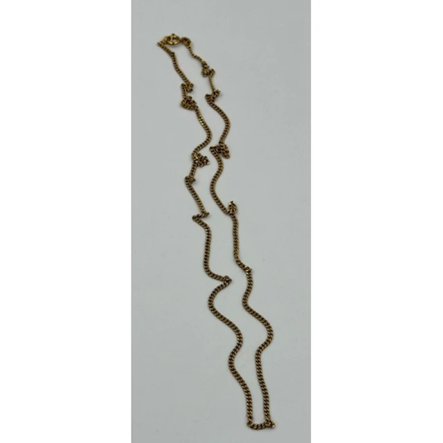 An 18ct gold fine necklace, approximate drop 29.5cm and weig...