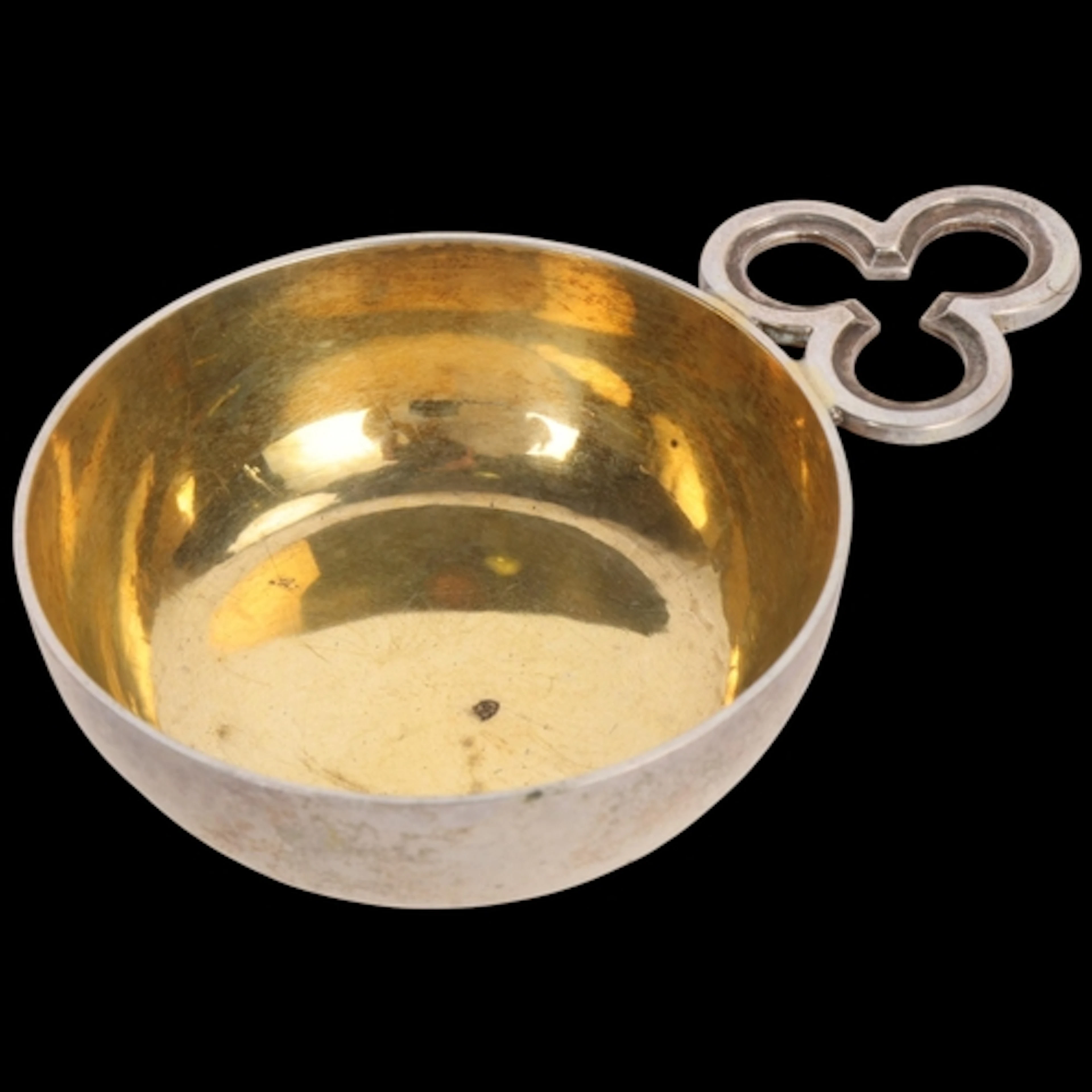 A Swiss silver wine taster, Bossard, circular form, with pla...