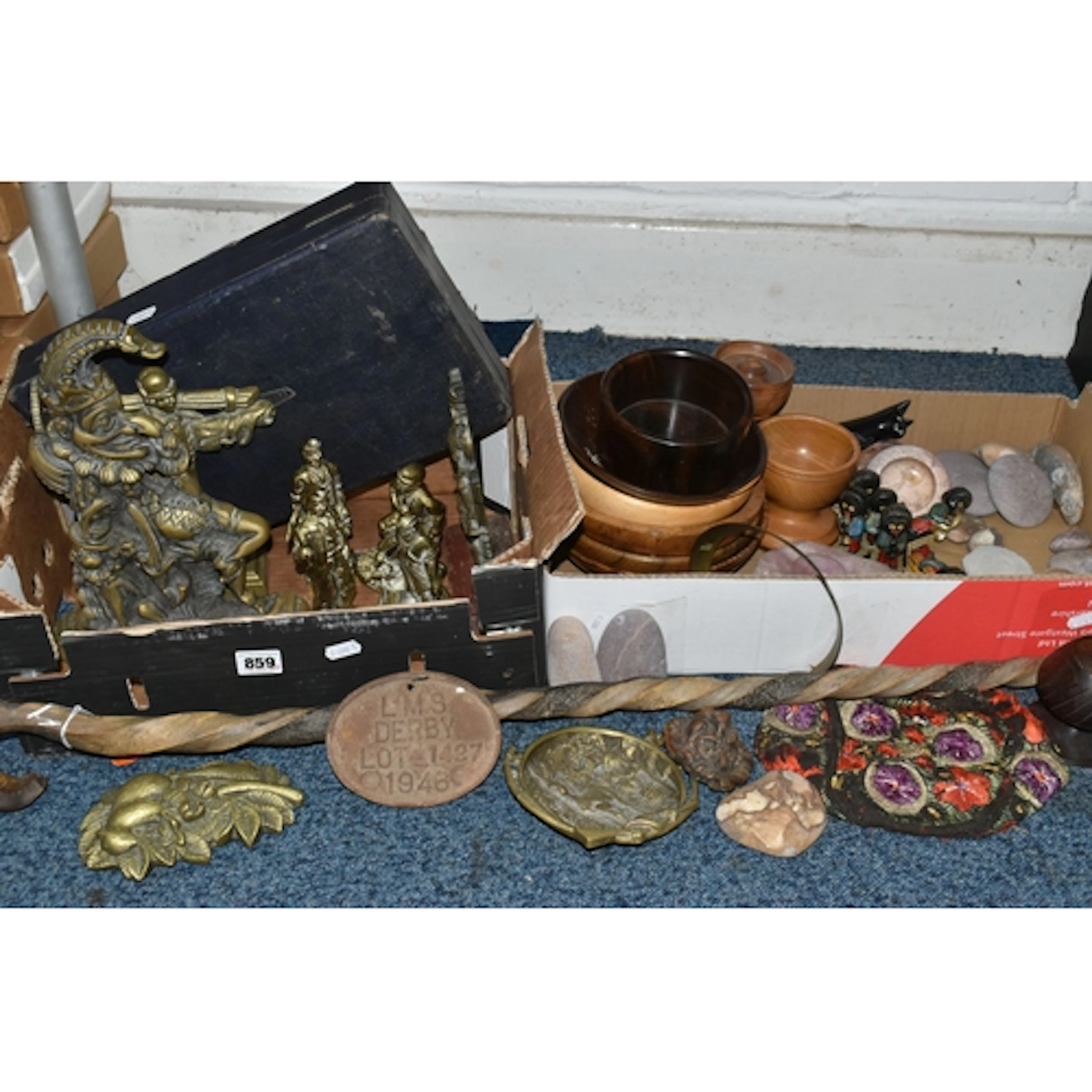 TWO BOXES AND LOOSE ASSORTED SUNDRIES to include a box of me...