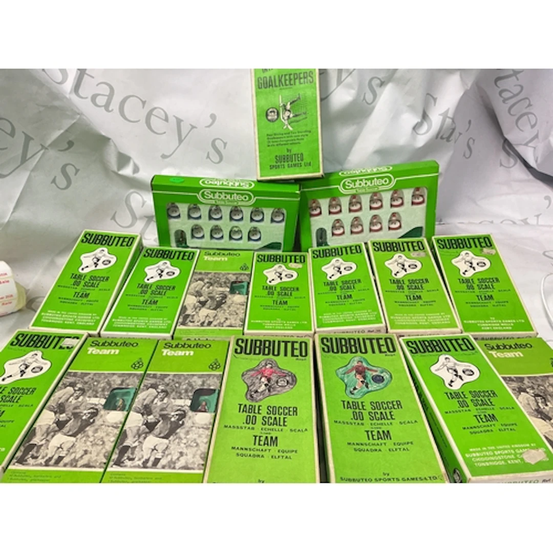 A Collecton Of Boxed Subbuteo Football Teams, 2 Rugby And On...