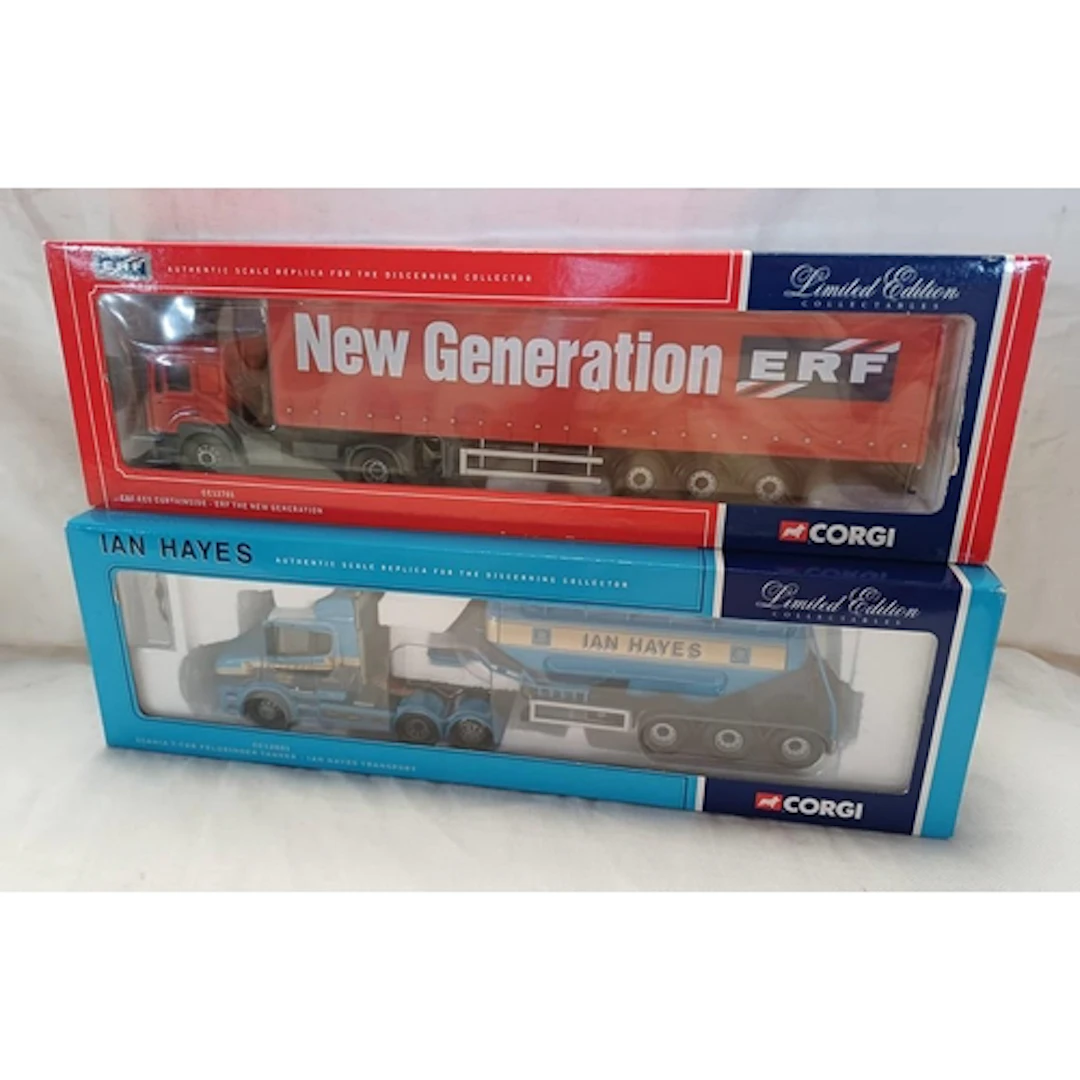 TWO CORGI 1:50 SCALE MODEL HGVS INCLUDING CC12301 - SCANIA T...