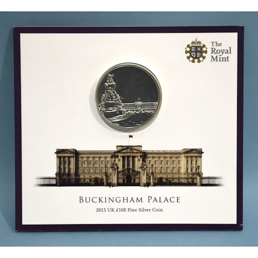 The Royal Mint, 2015 Buckingham Palace UK £100 fine si...