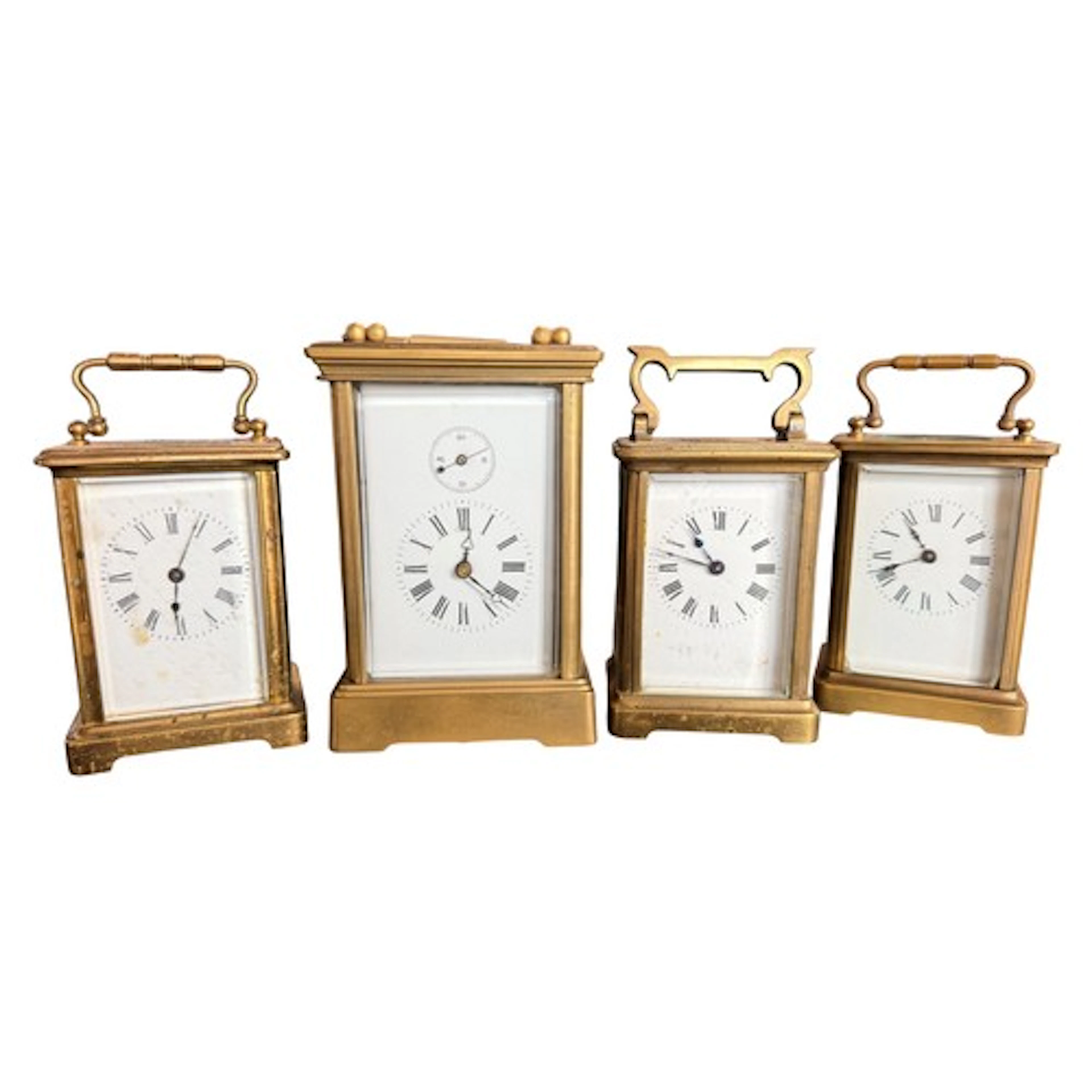 A large early to mid 20th century carriage timepiece with su...