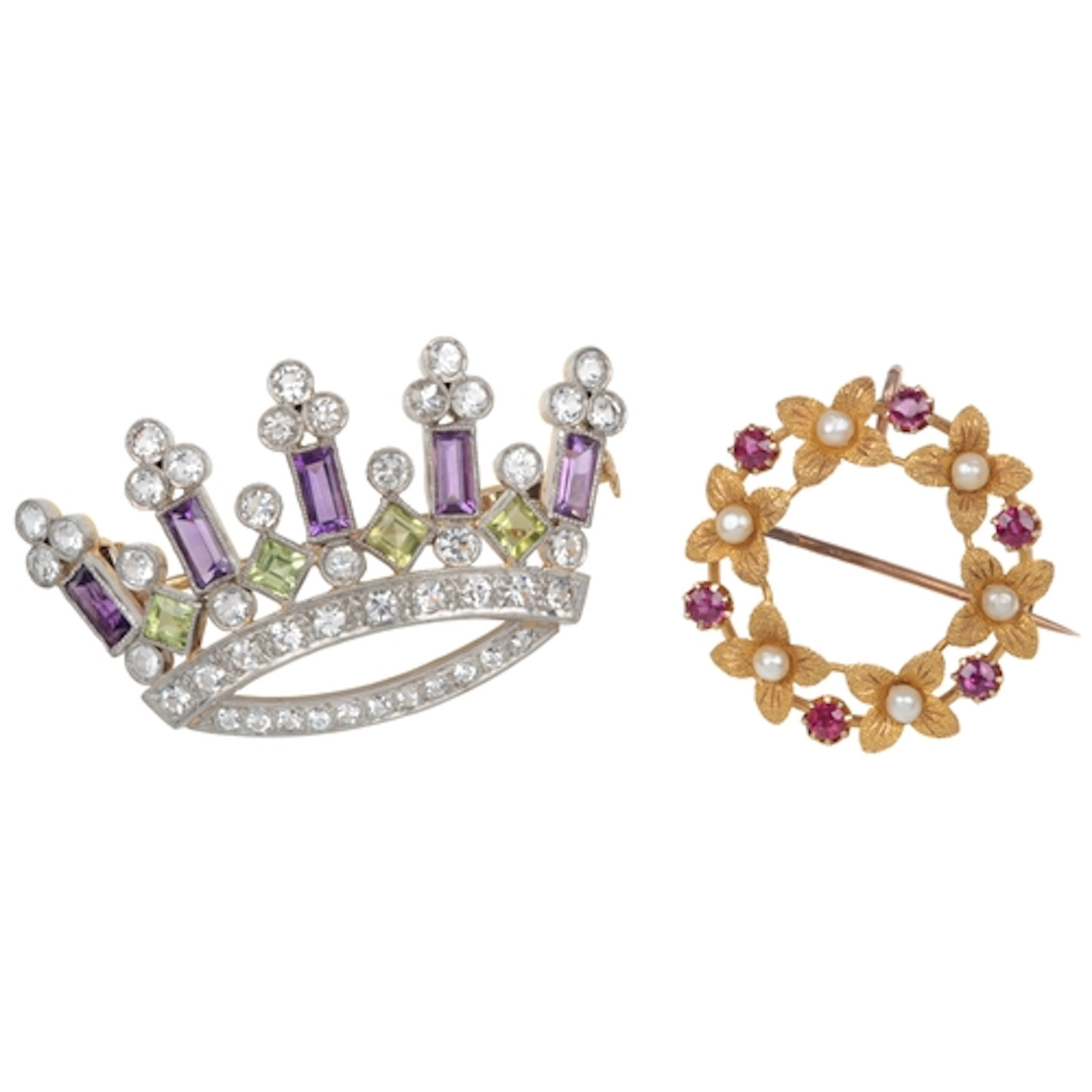 Two brooches, early 20th century, comprising: a brooch desig...