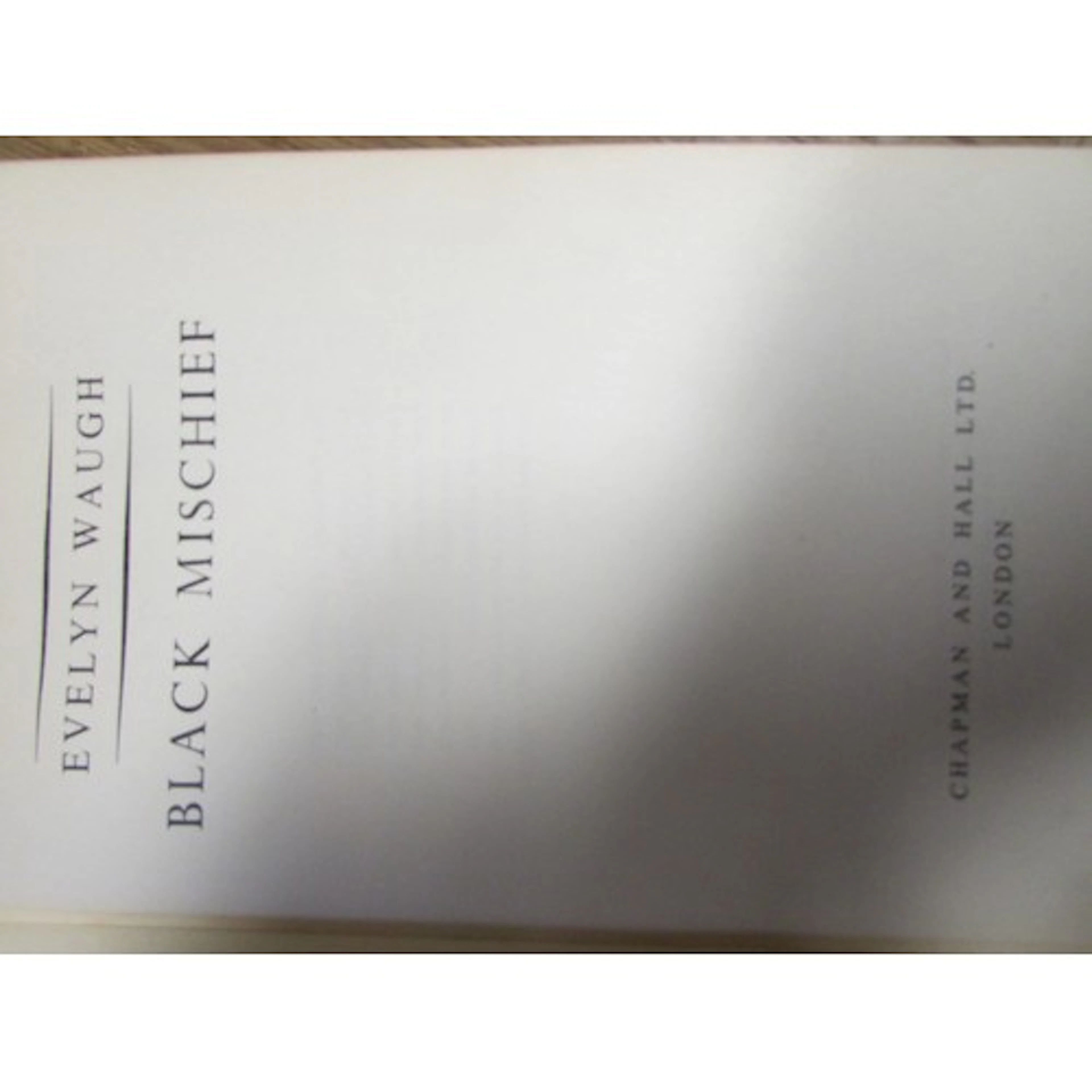 Evelyn Waugh, Black Mischief 1937 edition, signed by Evelyn...
