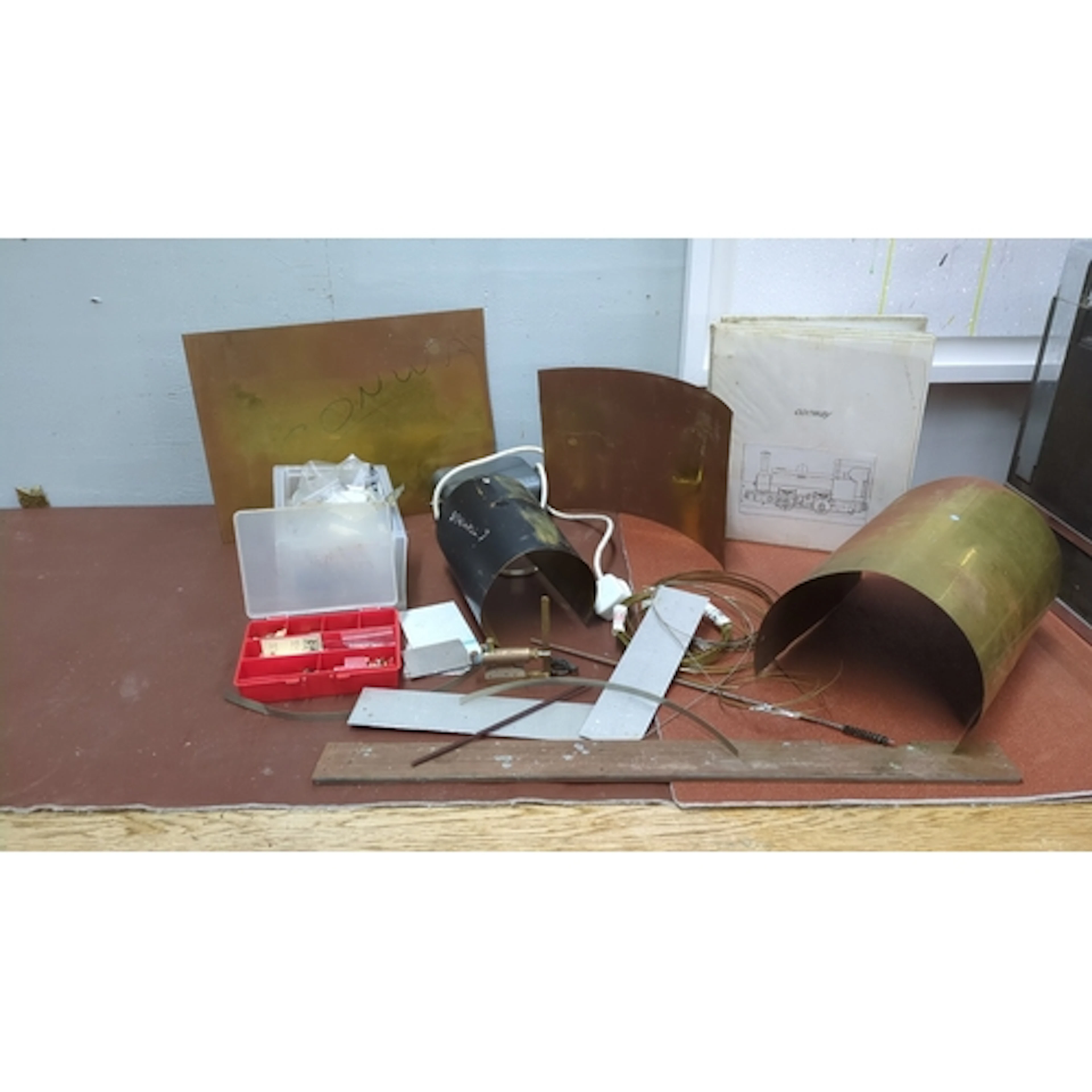 A collection of model engineering materials and locomotive d...
