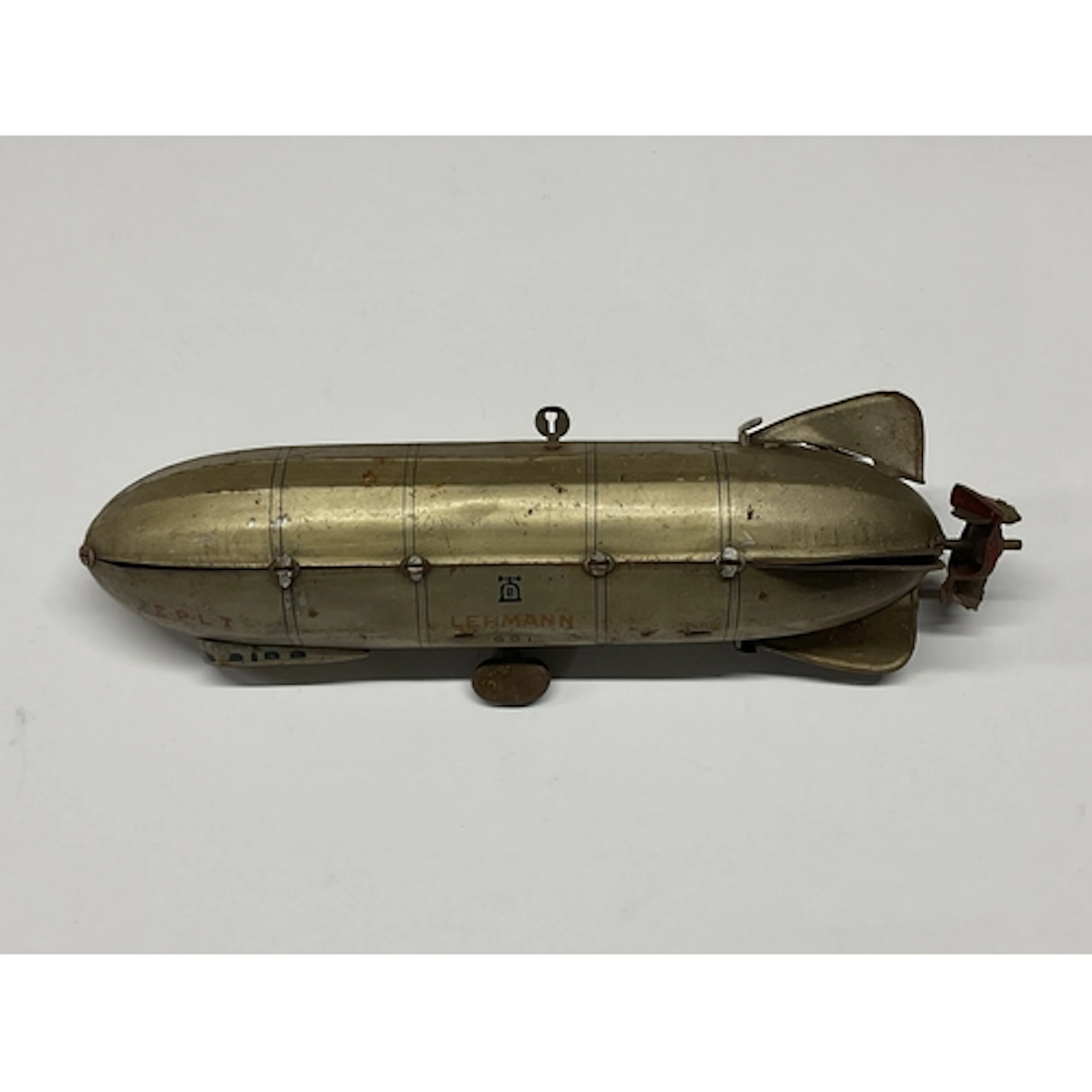 A pre war clockwork tinplate Lehmann airship, No.651, overal...